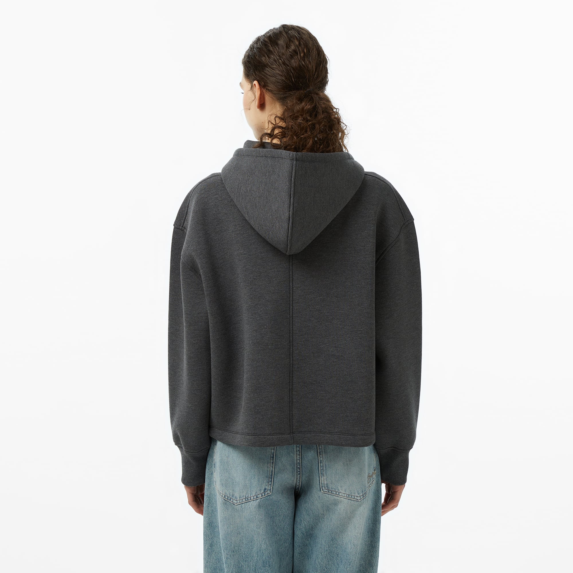 Tommy Hilfiger Script İnterlock Kadın Gri Sweatshirt