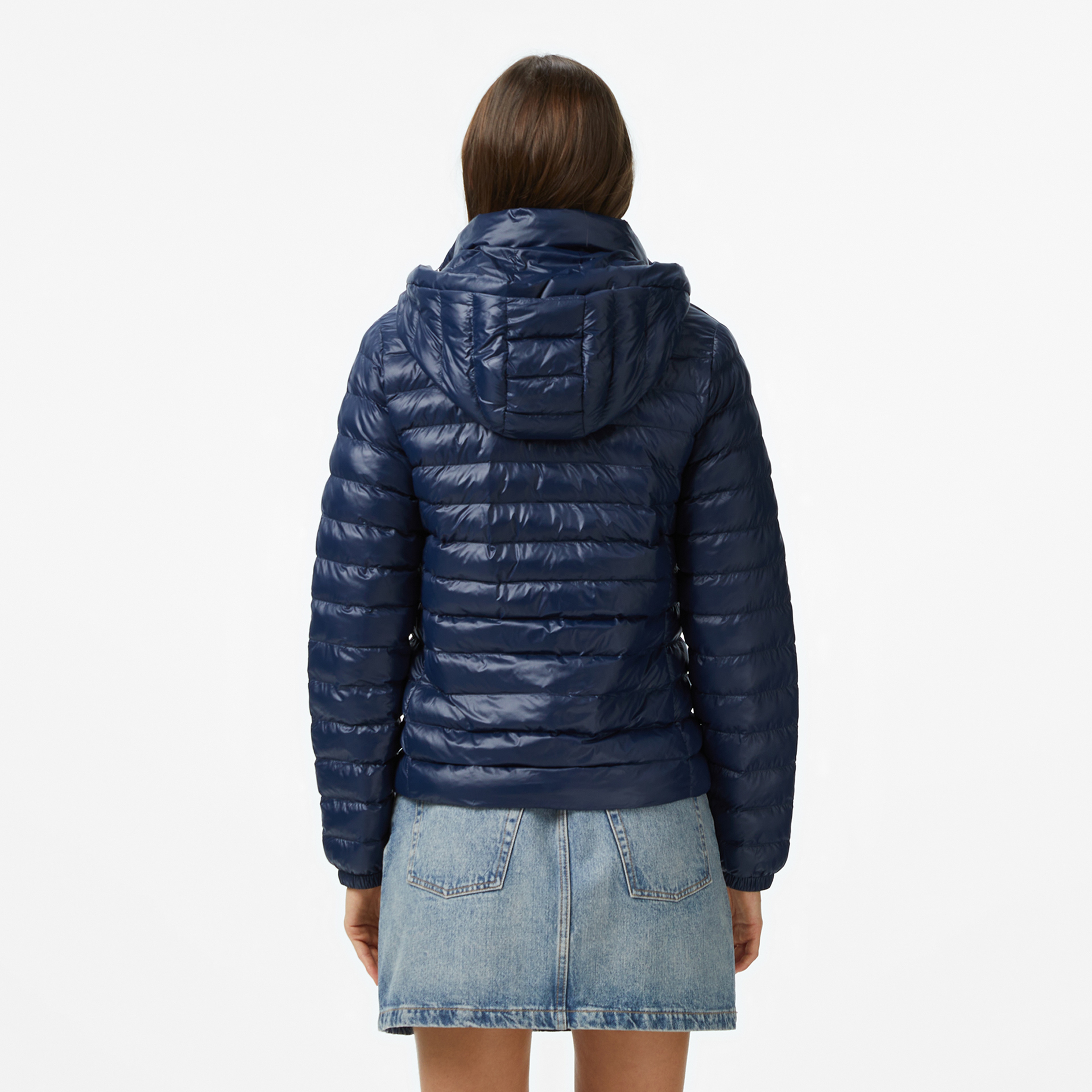 Tommy Hilfiger Padded Slim Kadın Mavi Puffer Mont