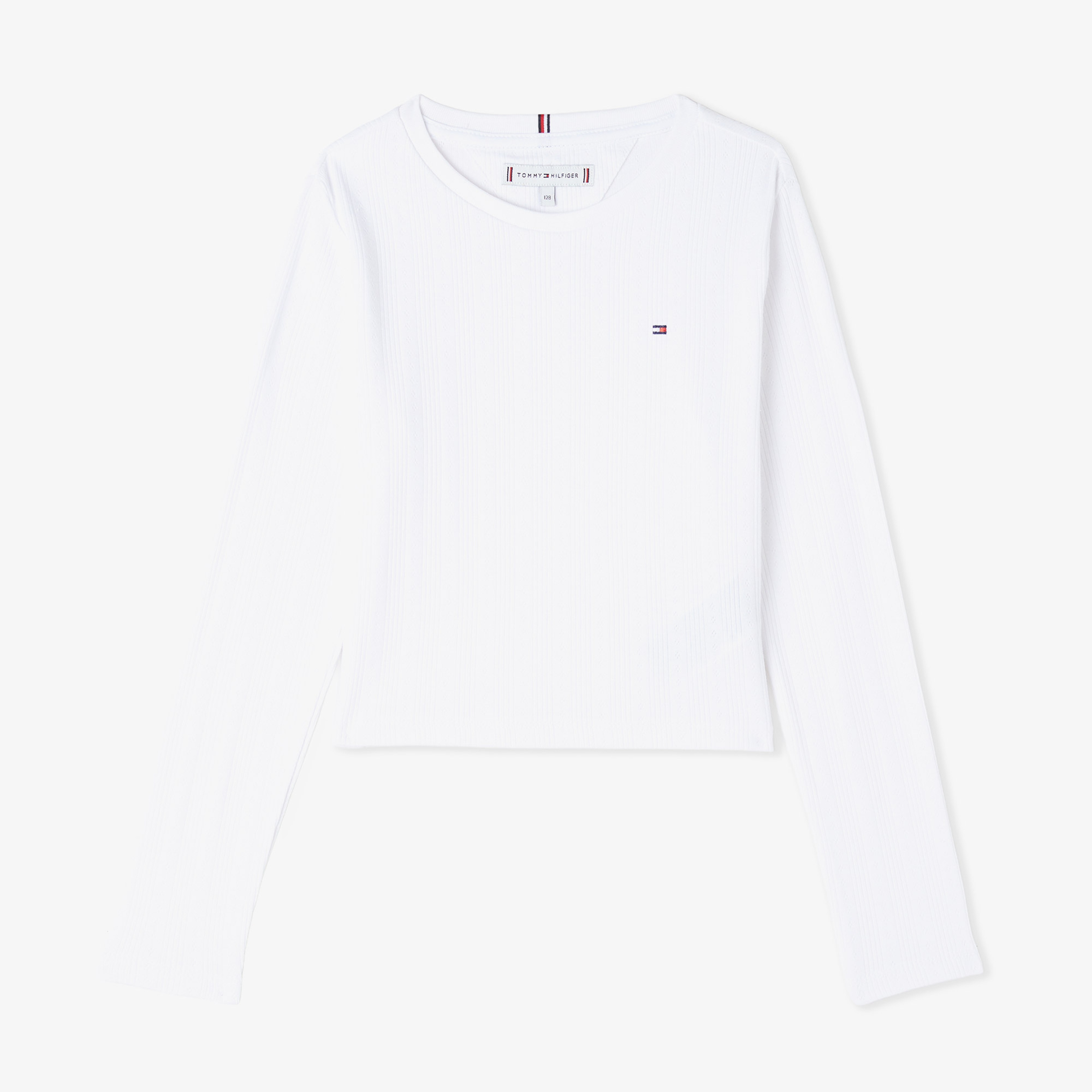 Tommy Hilfiger Pointelle Çocuk Mavi Top