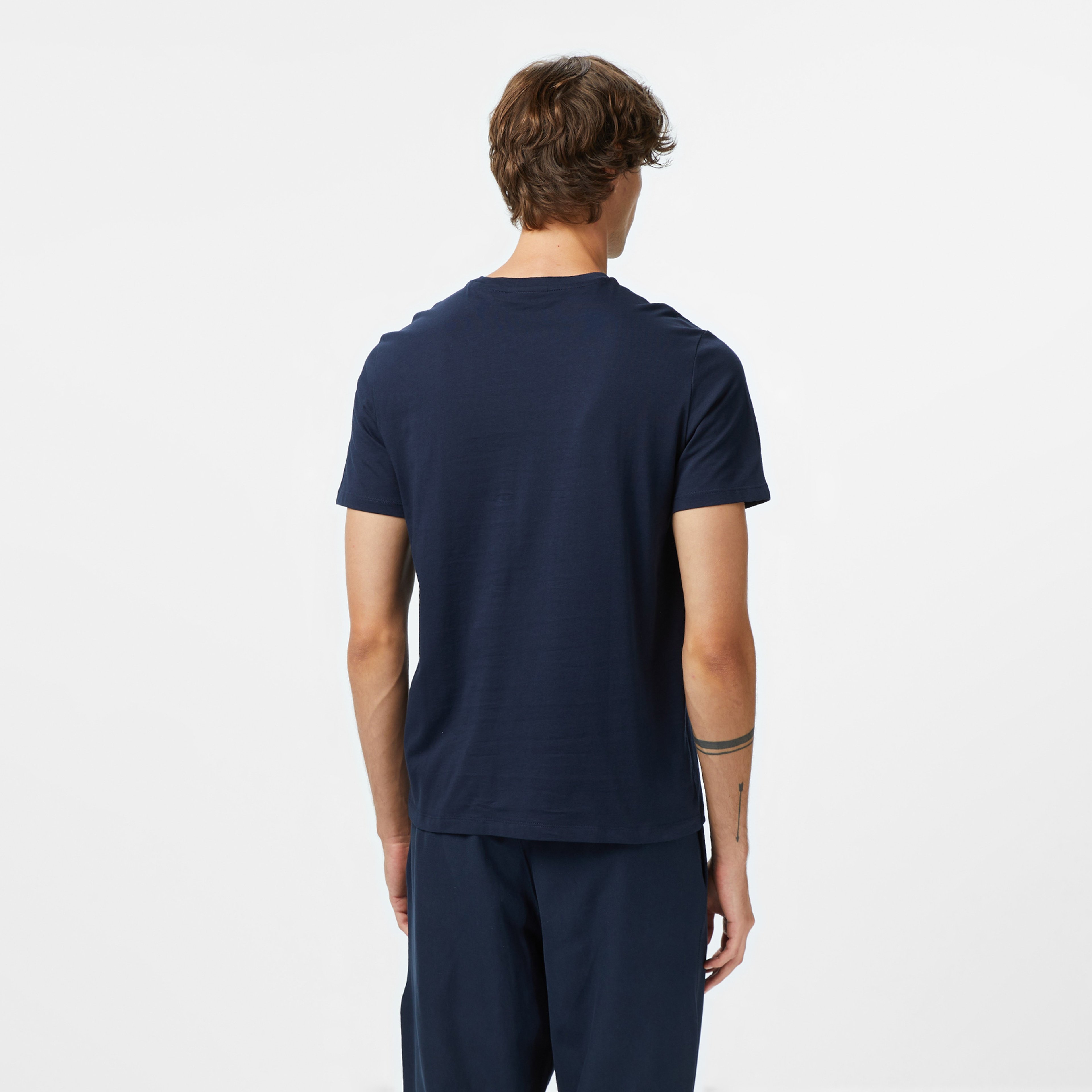 Calvin Klein Smooth Solid Erkek Mavi T-Shirt