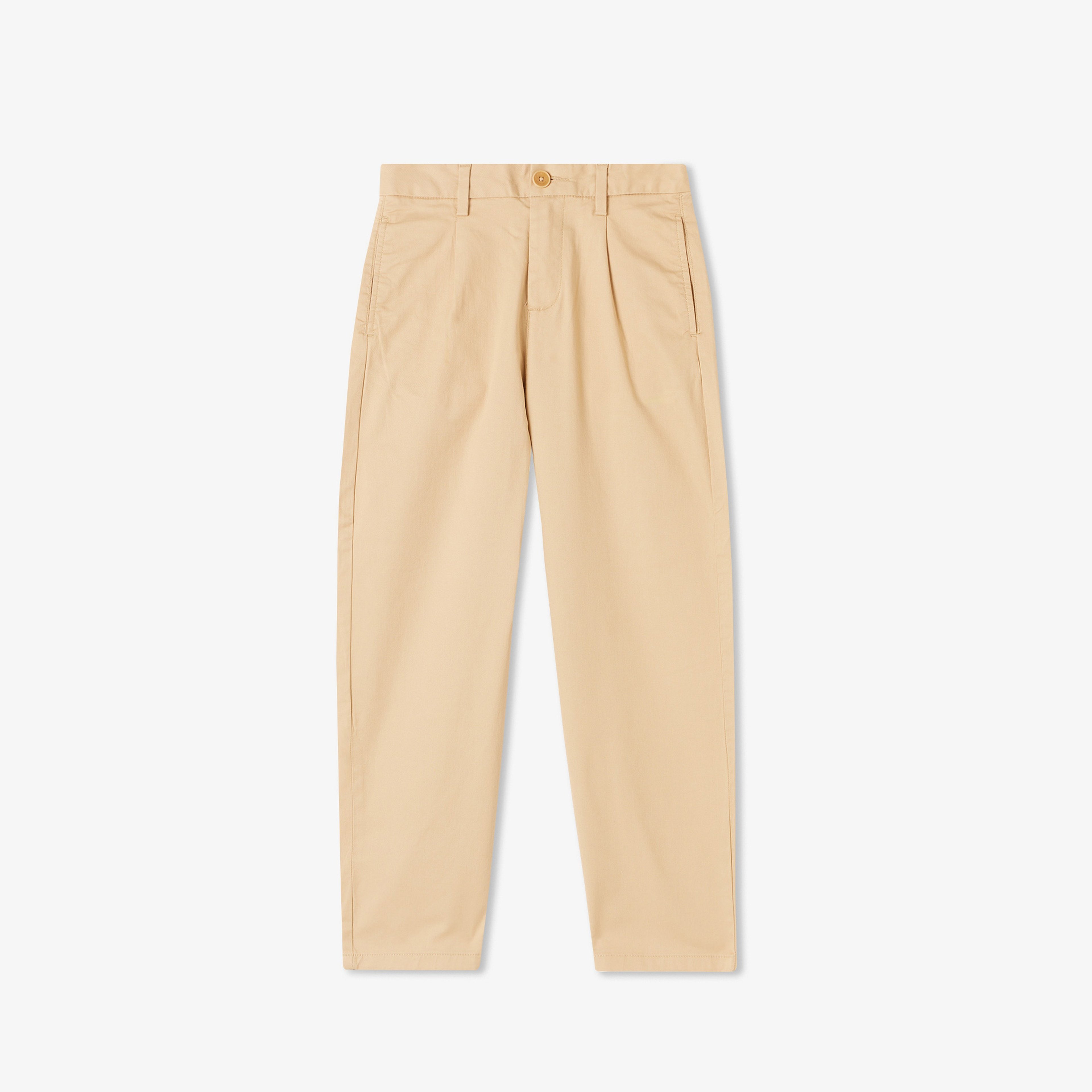 Tommy Hilfiger Pleated Chino Çocuk Bej Pantolon