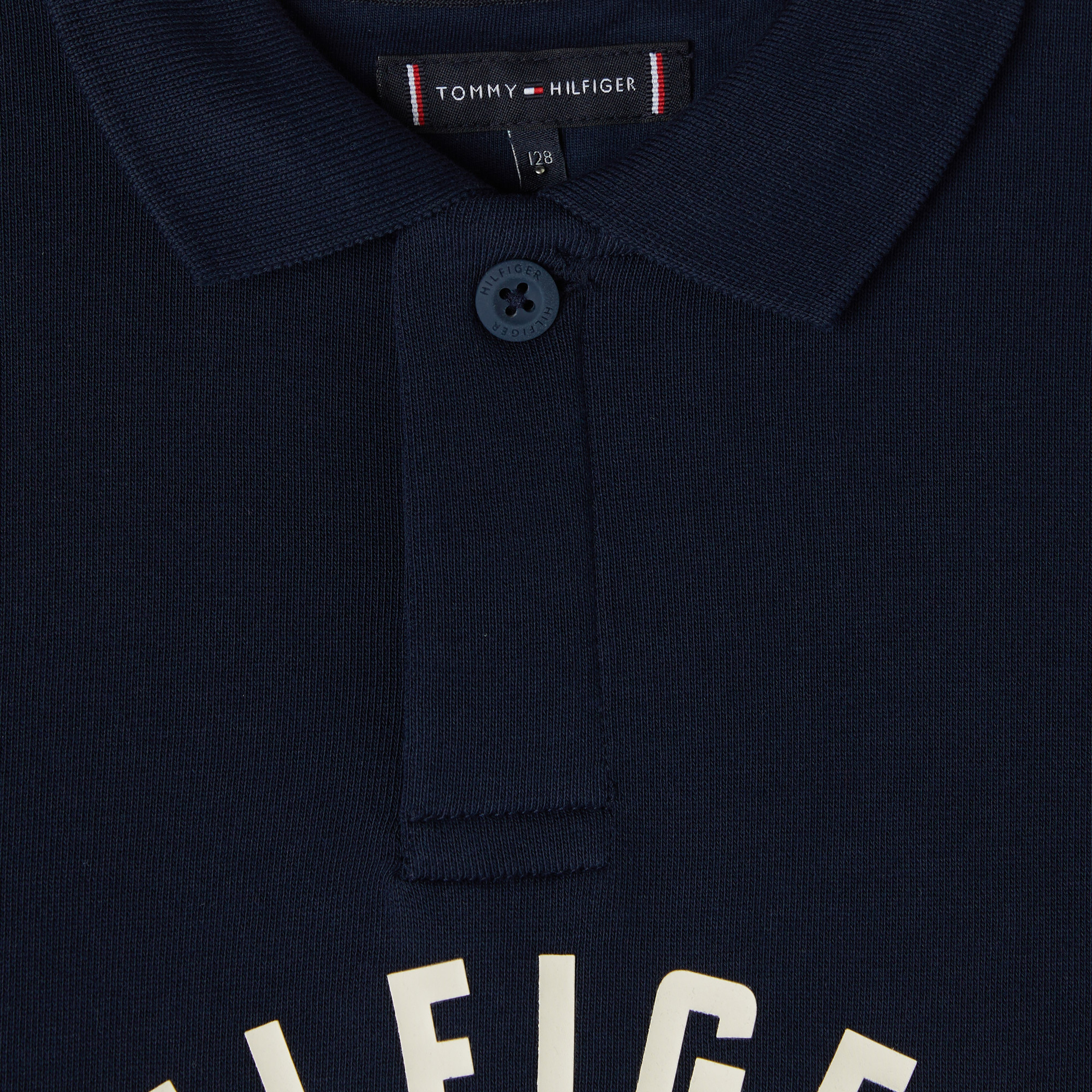 Tommy Hilfiger Graphıc Curved Artwork Çocuk Mavi Sweatshirt