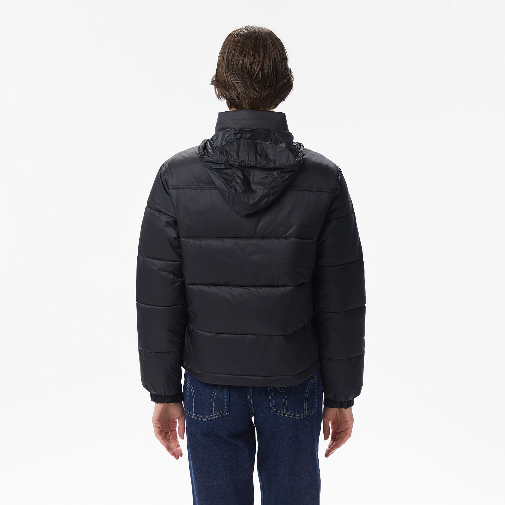 Tommy Jeans Hood Essentials Kadın Siyah Puffer Mont