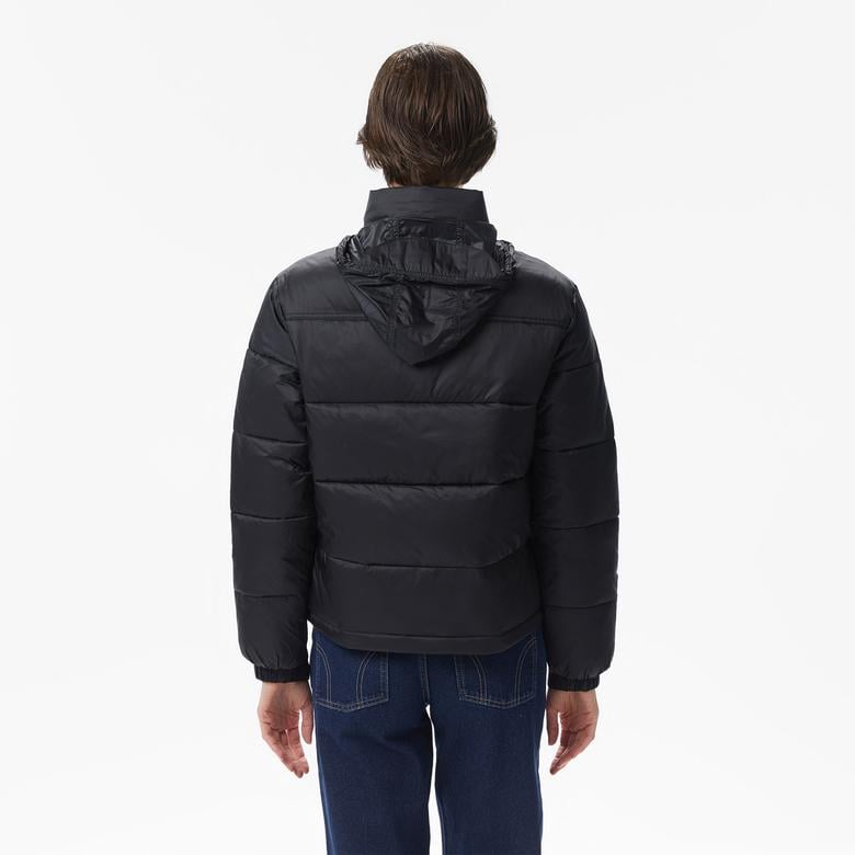 Tommy Jeans Hood Essentials Kadın Siyah Puffer Mont