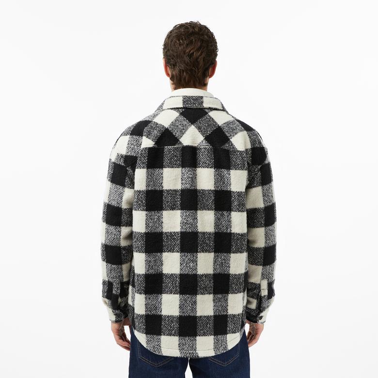 Tommy Jeans Check Overshirt Erkek Siyah Gömlek