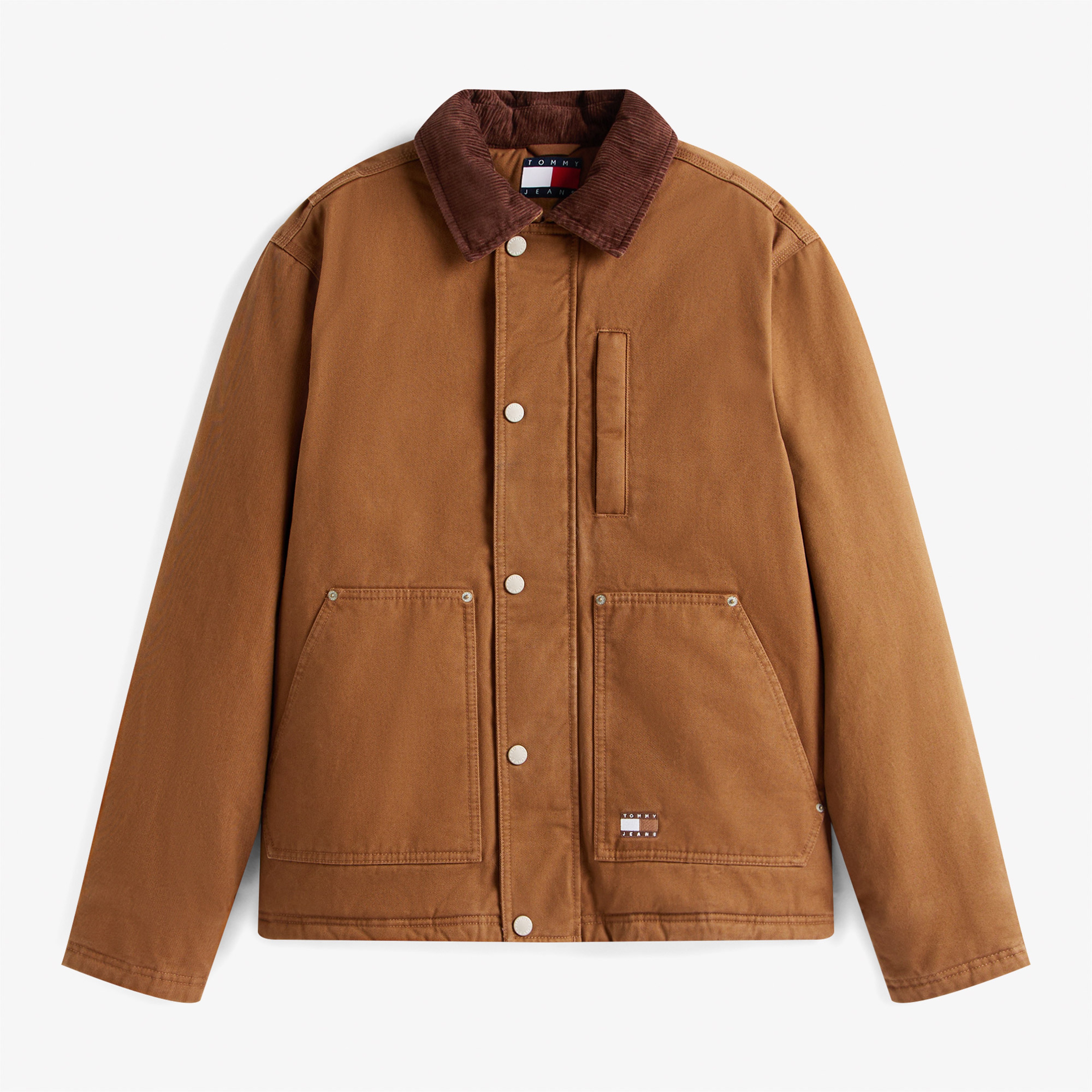 Tommy Jeans Twill Chore Erkek Kahverengi Ceket