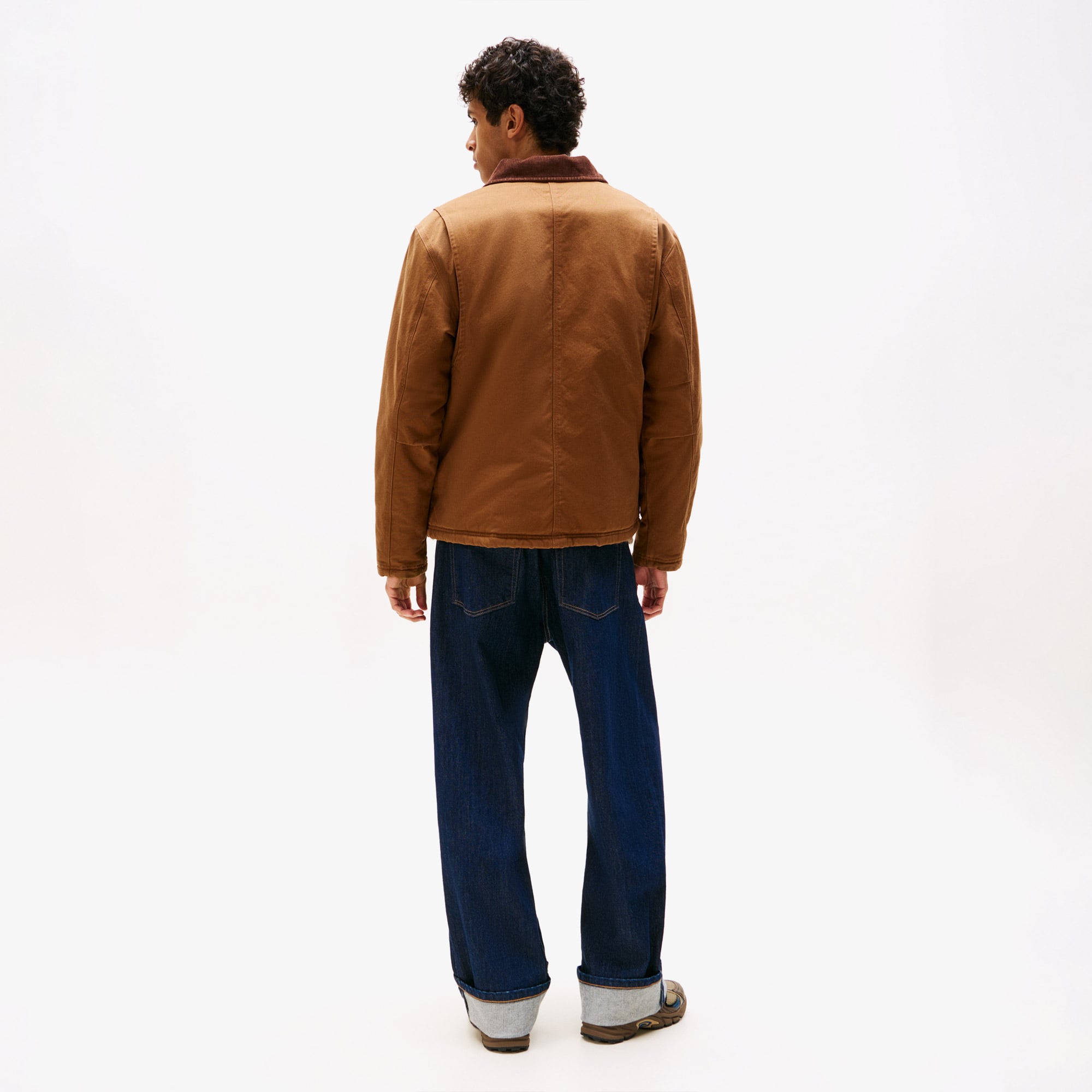 Tommy Jeans Twill Chore Erkek Kahverengi Ceket