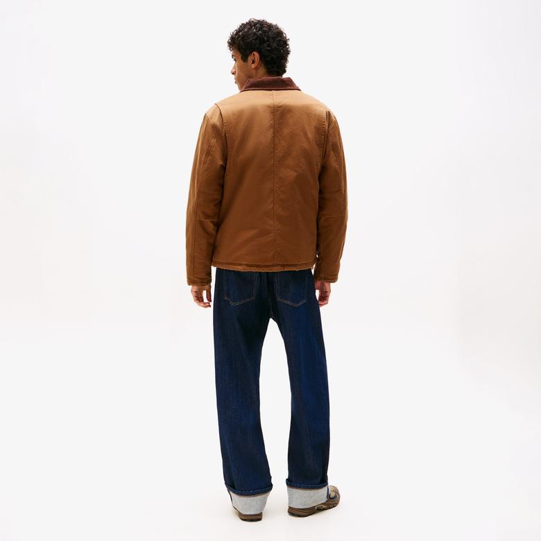 Tommy Jeans Twill Chore Erkek Kahverengi Ceket