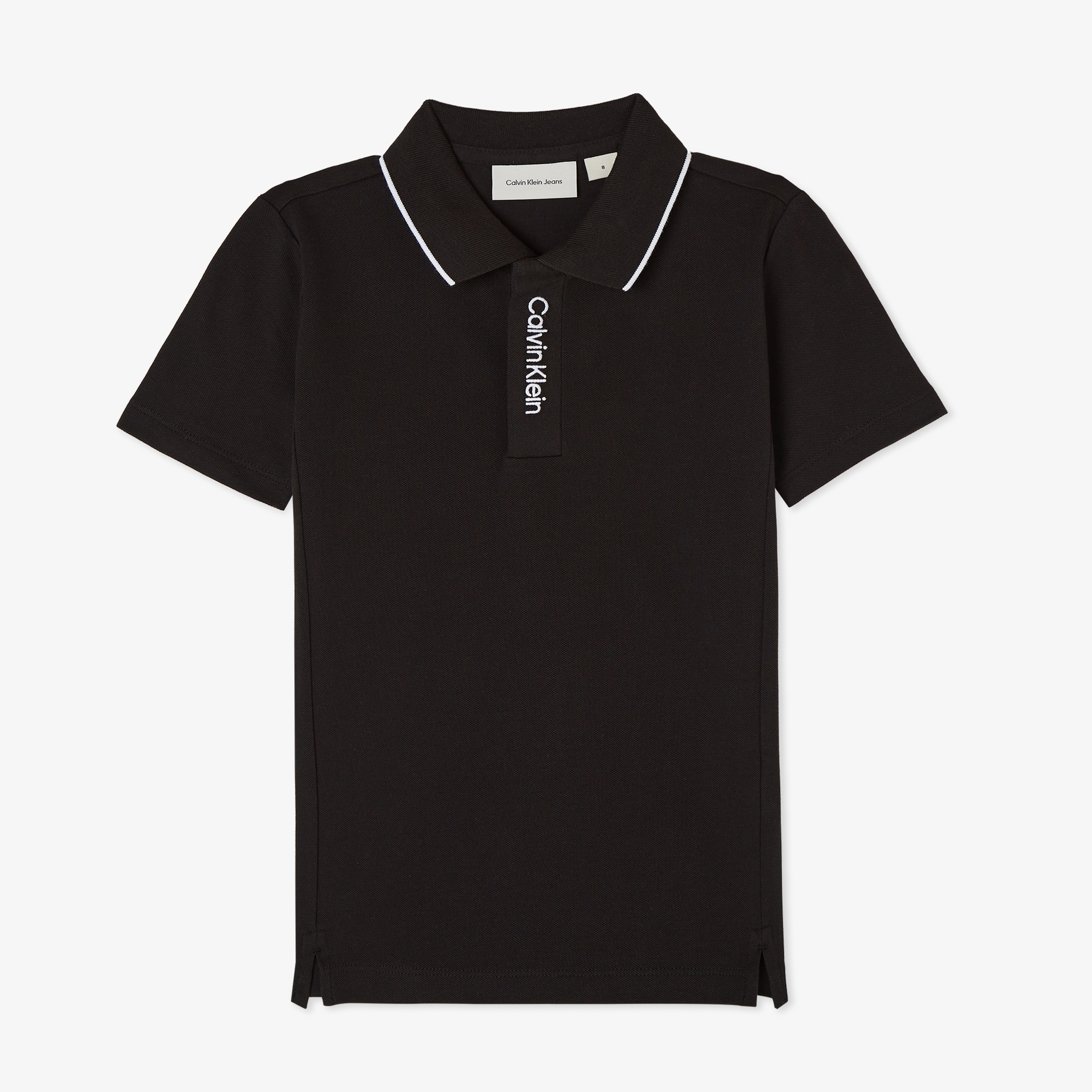Calvin Klein Embro Logo Pique Çocuk Siyah Polo