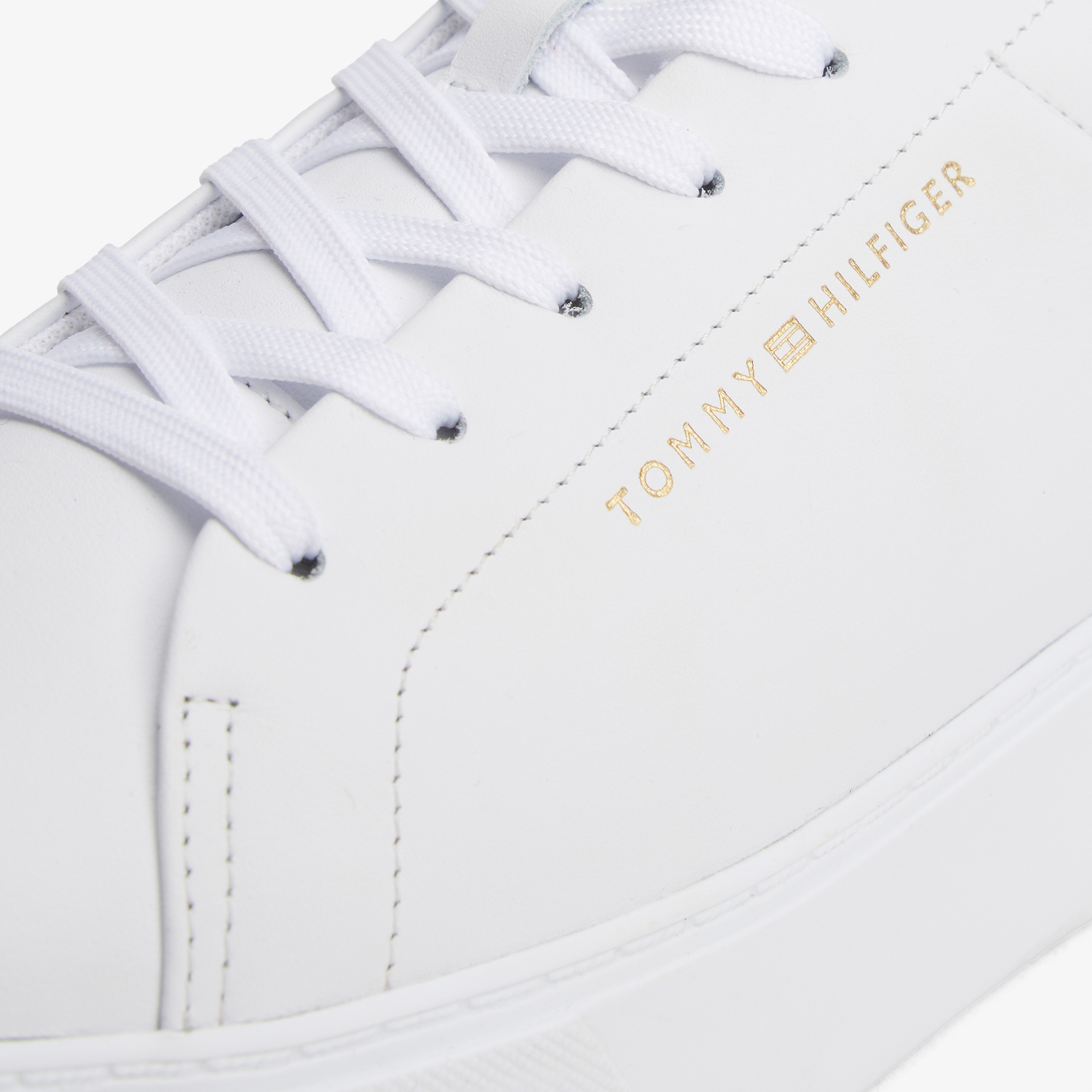 Tommy Hilfiger Platform Cupsole Patent Kadın Beyaz Sneaker