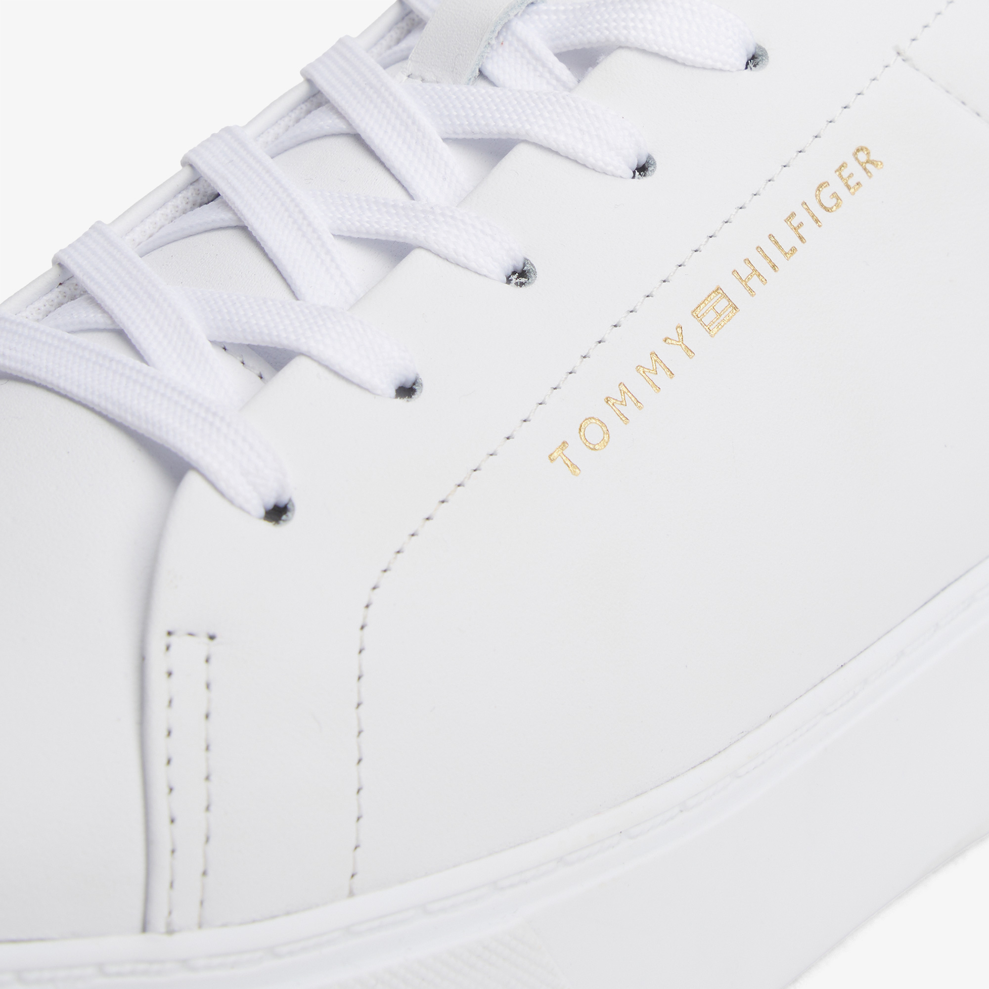 Tommy Hilfiger Platform Cupsole Patent Kadın Beyaz Sneaker