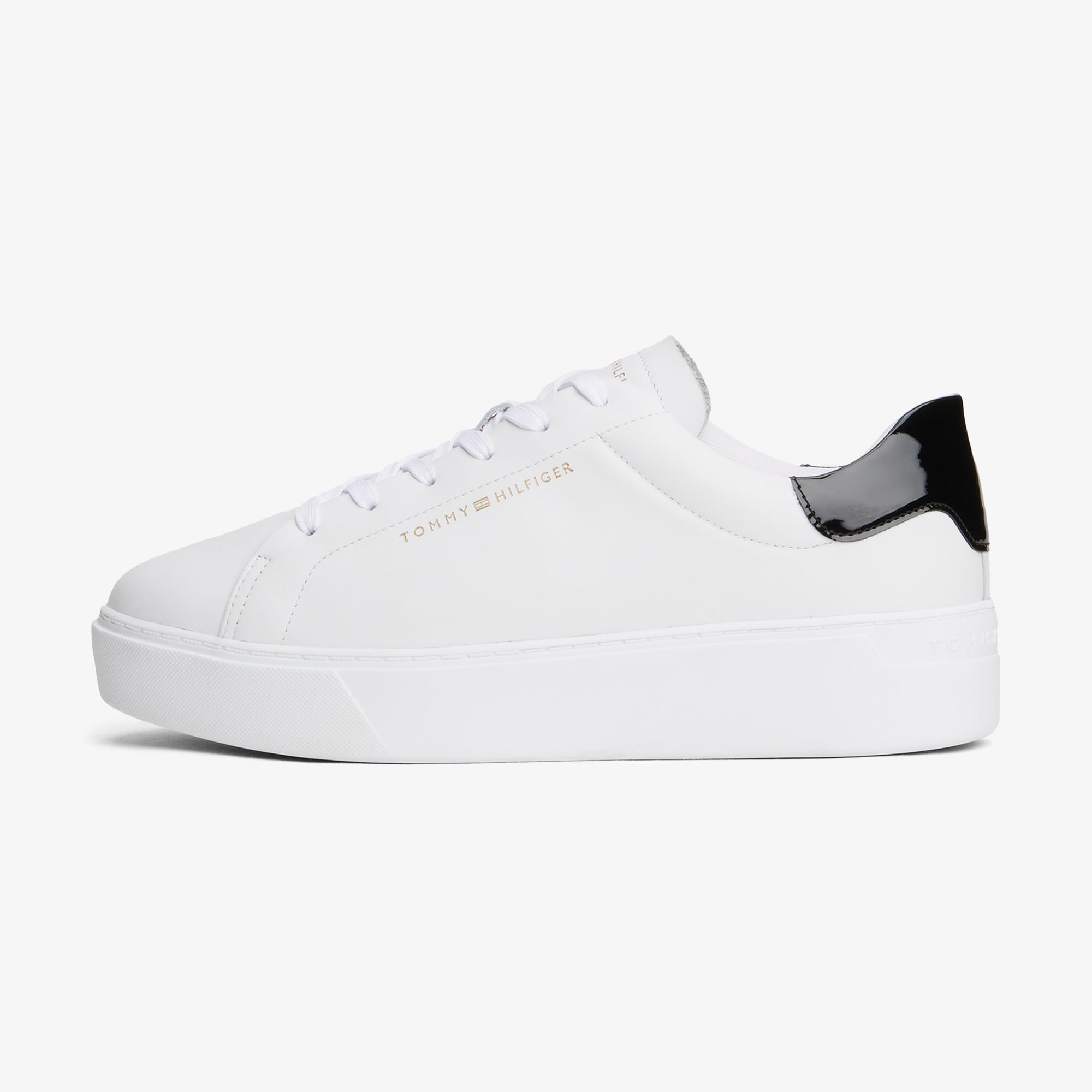 Tommy Hilfiger Platform Cupsole Patent Kadın Beyaz Sneaker