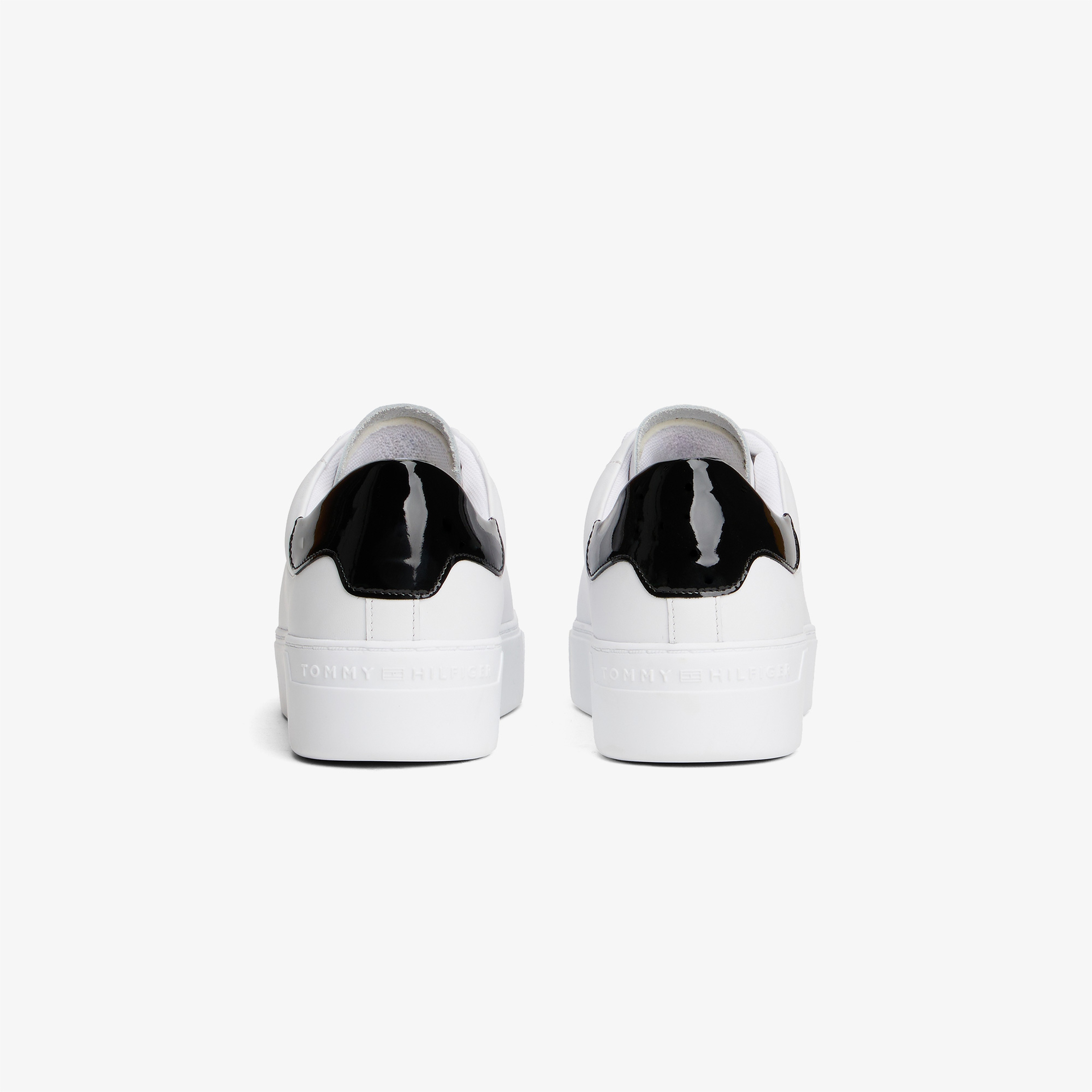 Tommy Hilfiger Platform Cupsole Patent Kadın Beyaz Sneaker