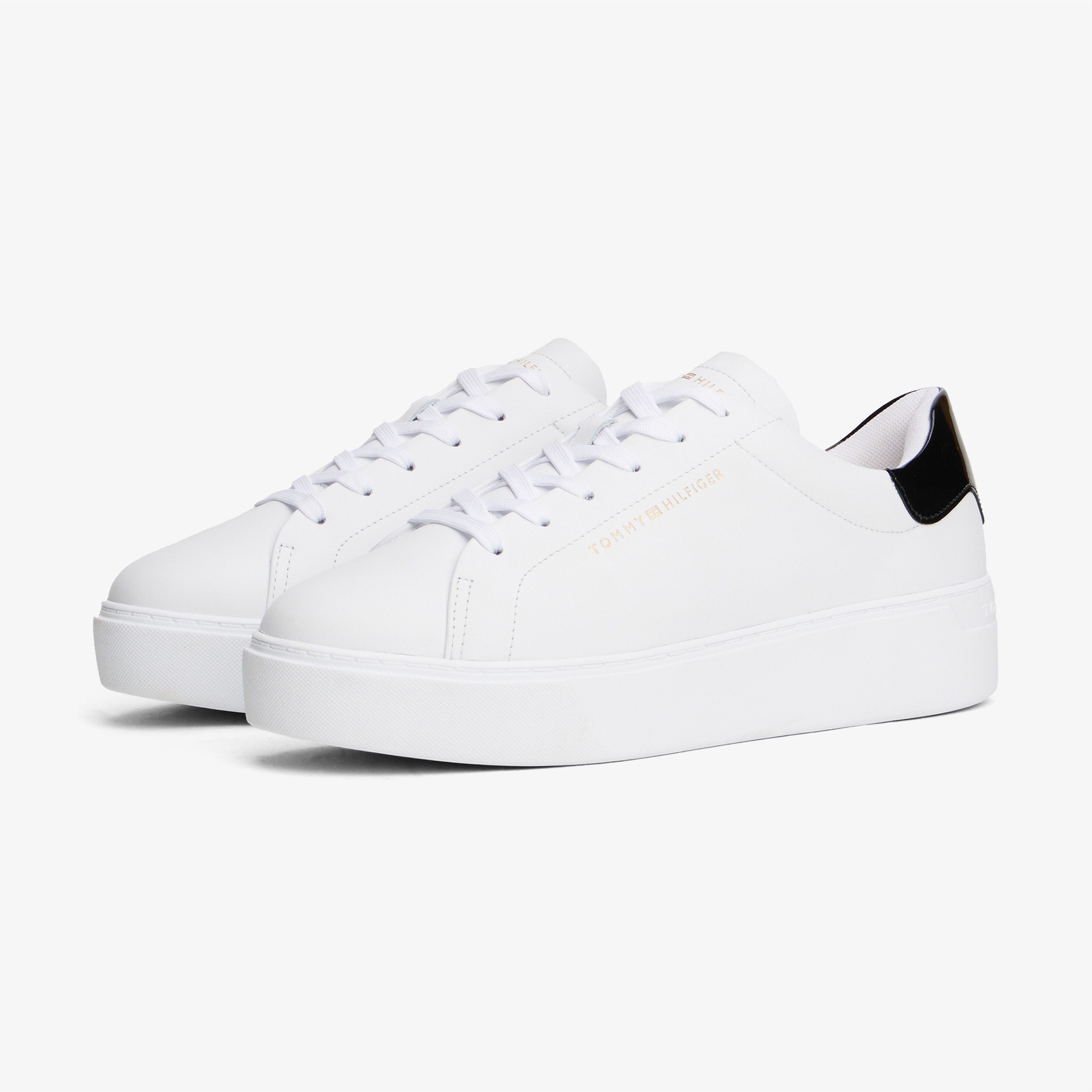 Tommy Hilfiger Platform Cupsole Patent Kadın Beyaz Sneaker
