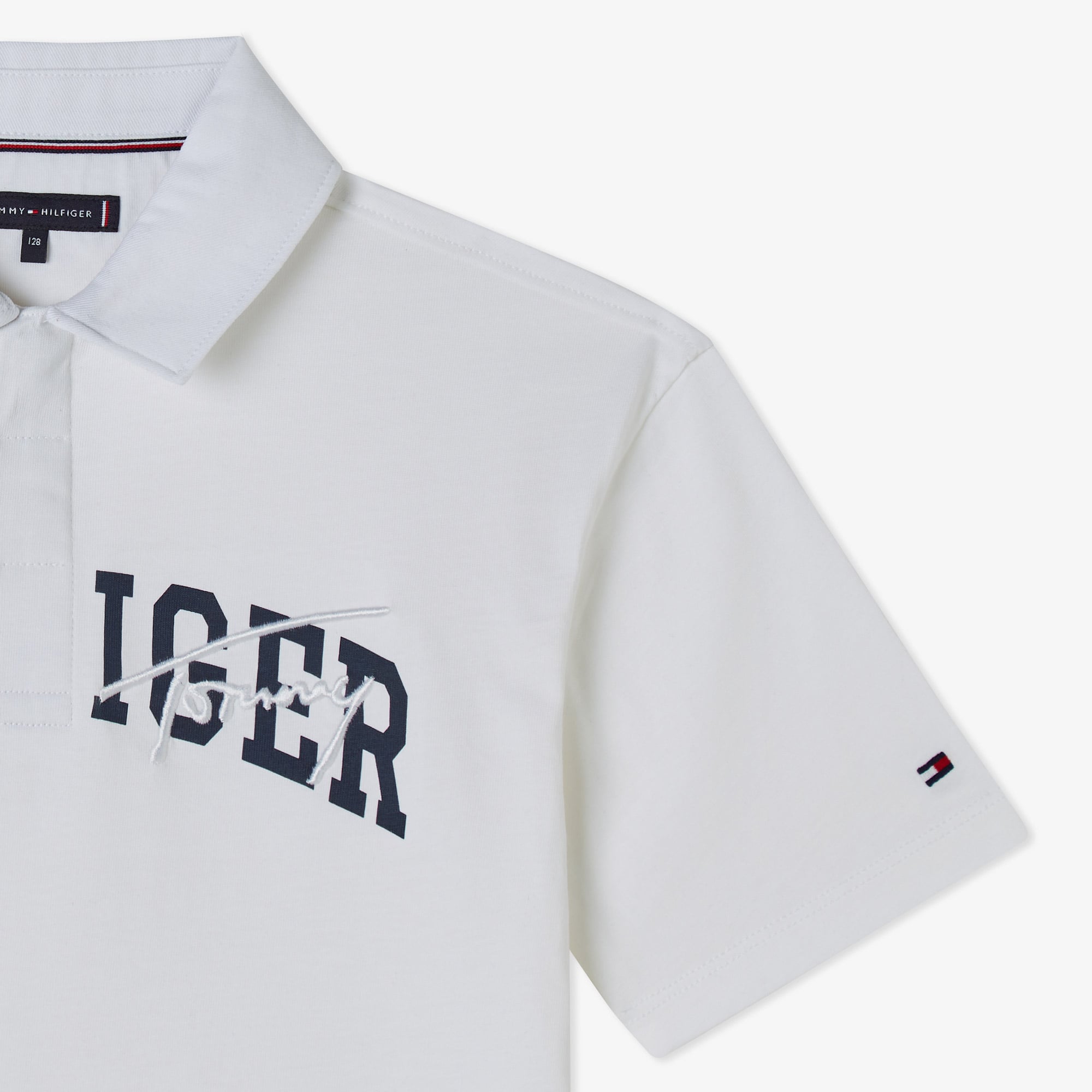Tommy Hilfiger Archive Mixed Graphic Çocuk Beyaz Polo