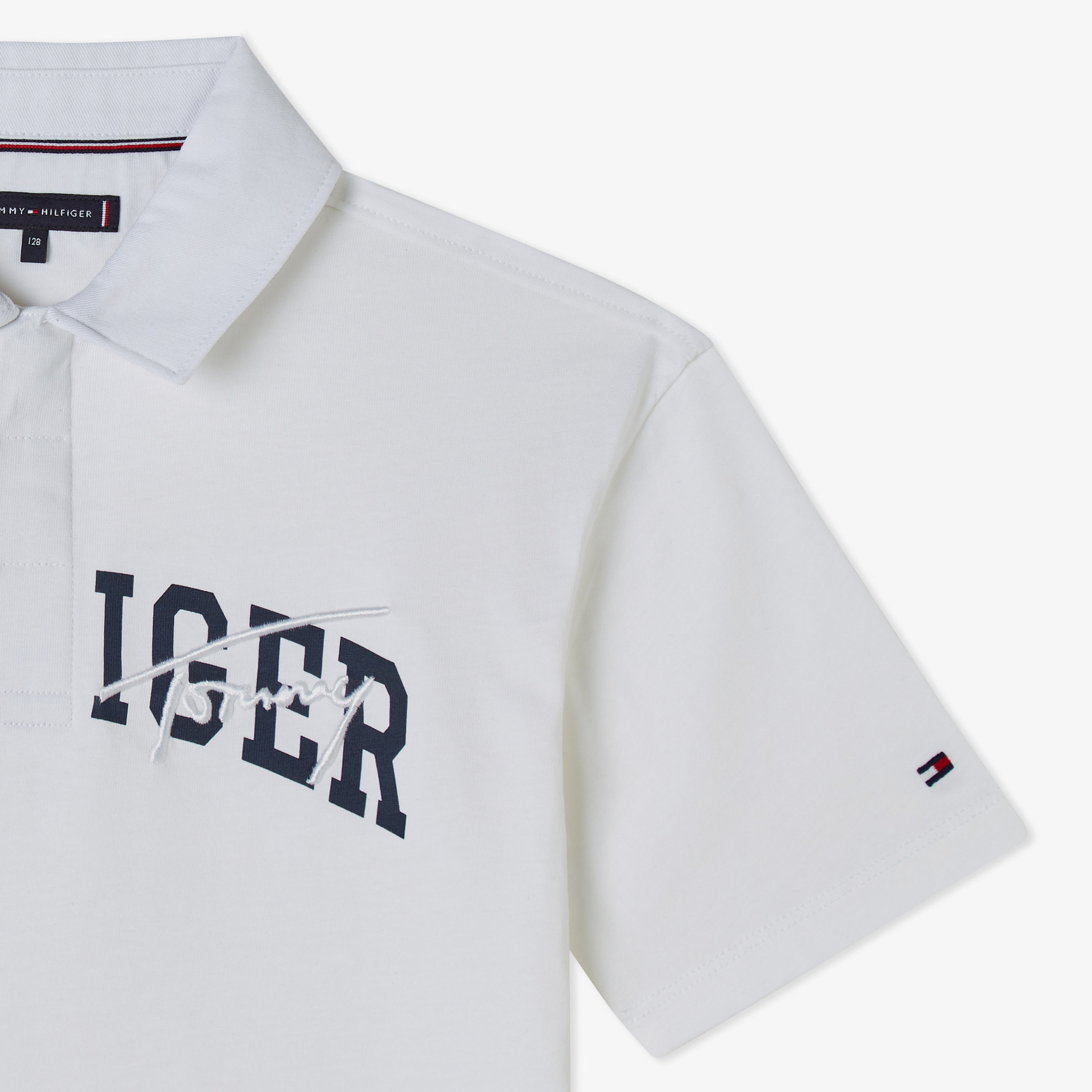Tommy Hilfiger Archive Mixed Graphic Çocuk Beyaz Polo
