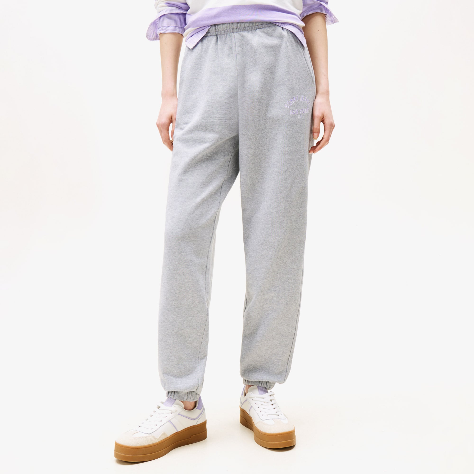 Tommy Jeans Varsity Overdye Kadın Gri Jogger Pantolon