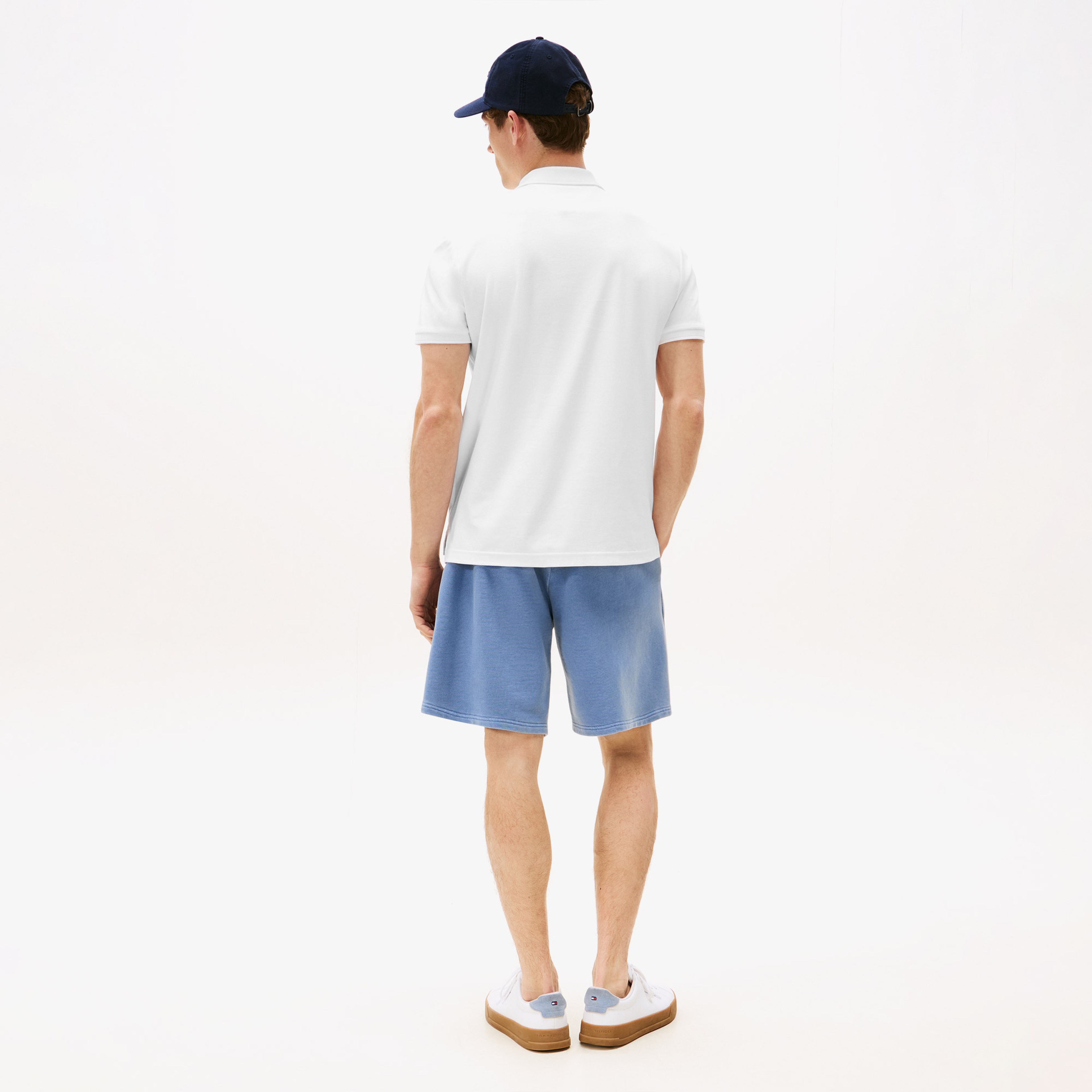 Tommy Hilfiger Interlock Zip Regular Erkek Beyaz Polo