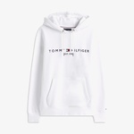 Tommy Hilfiger Logo Erkek Beyaz Hoodie
