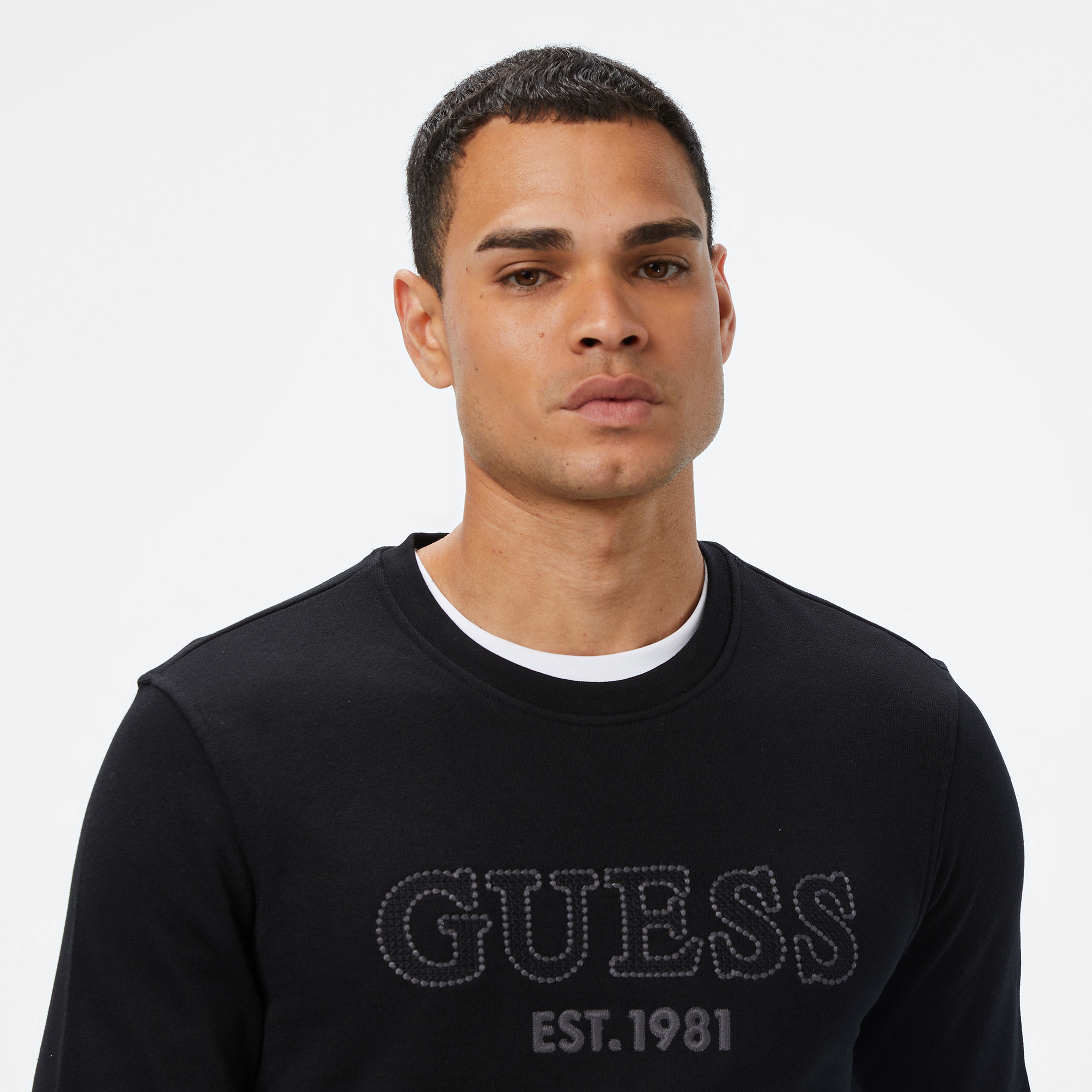 Guess Beau Erkek Siyah Sweatshirt