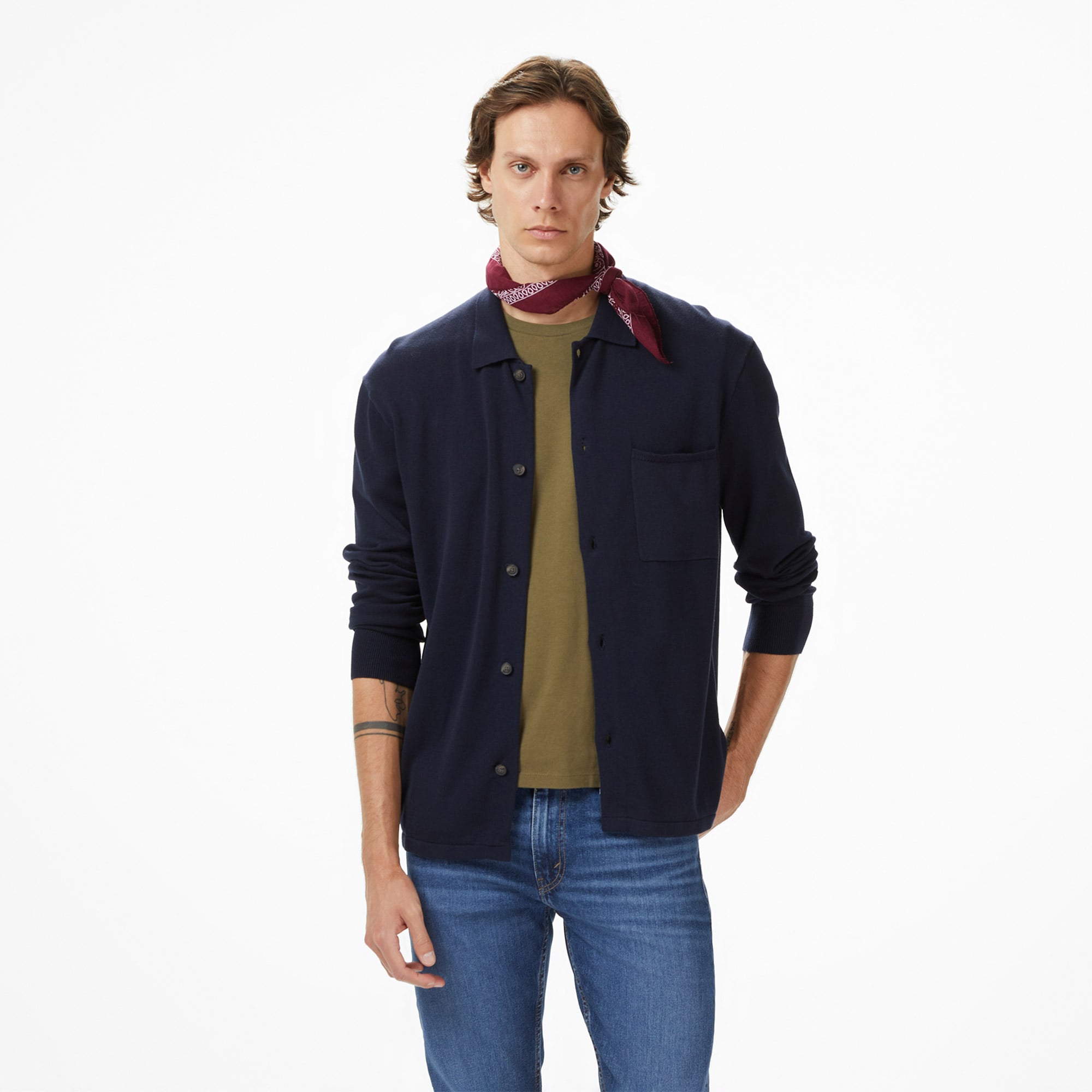 Tommy Hilfiger Core Essential Erkek Mavi Hırka