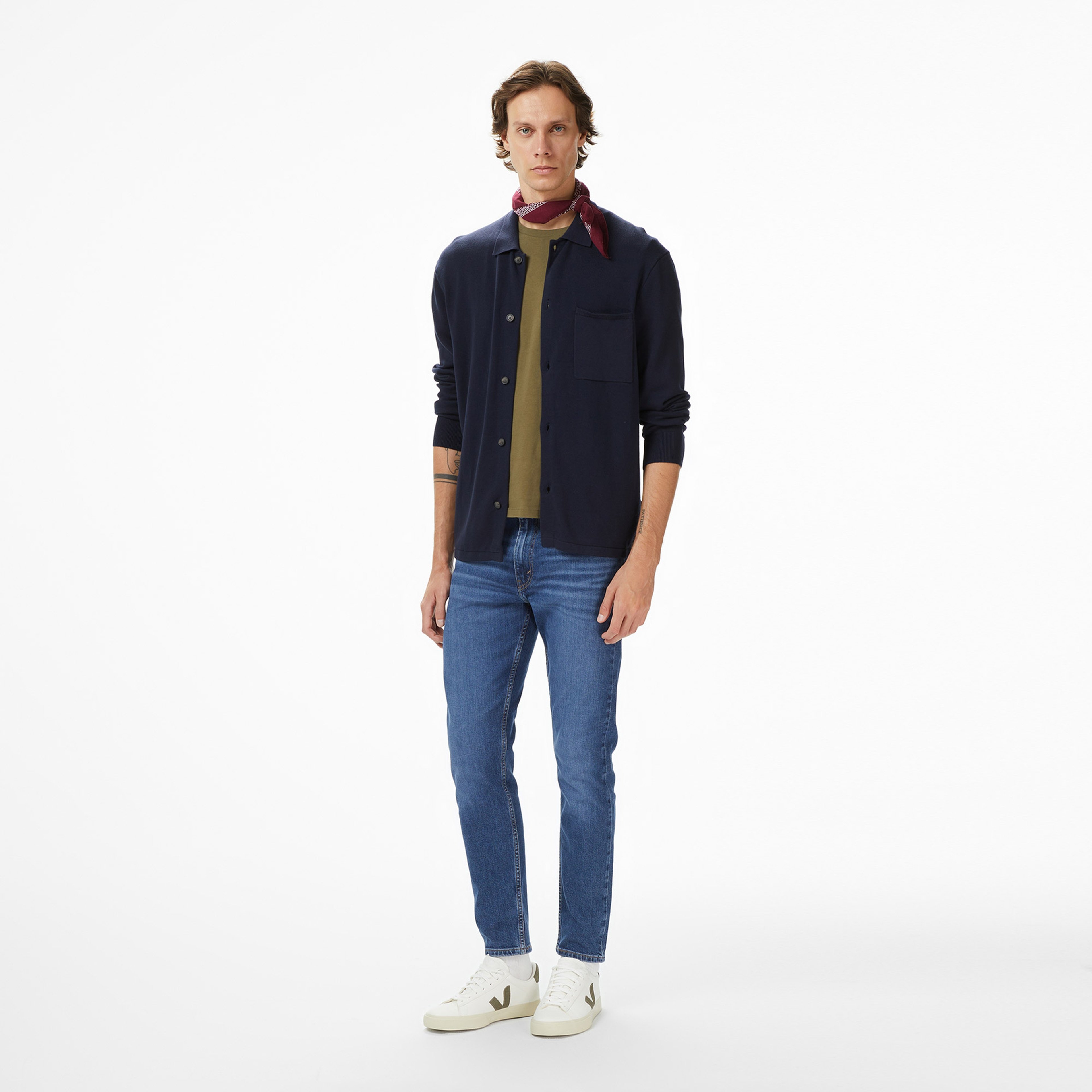 Tommy Hilfiger Core Essential Erkek Mavi Hırka