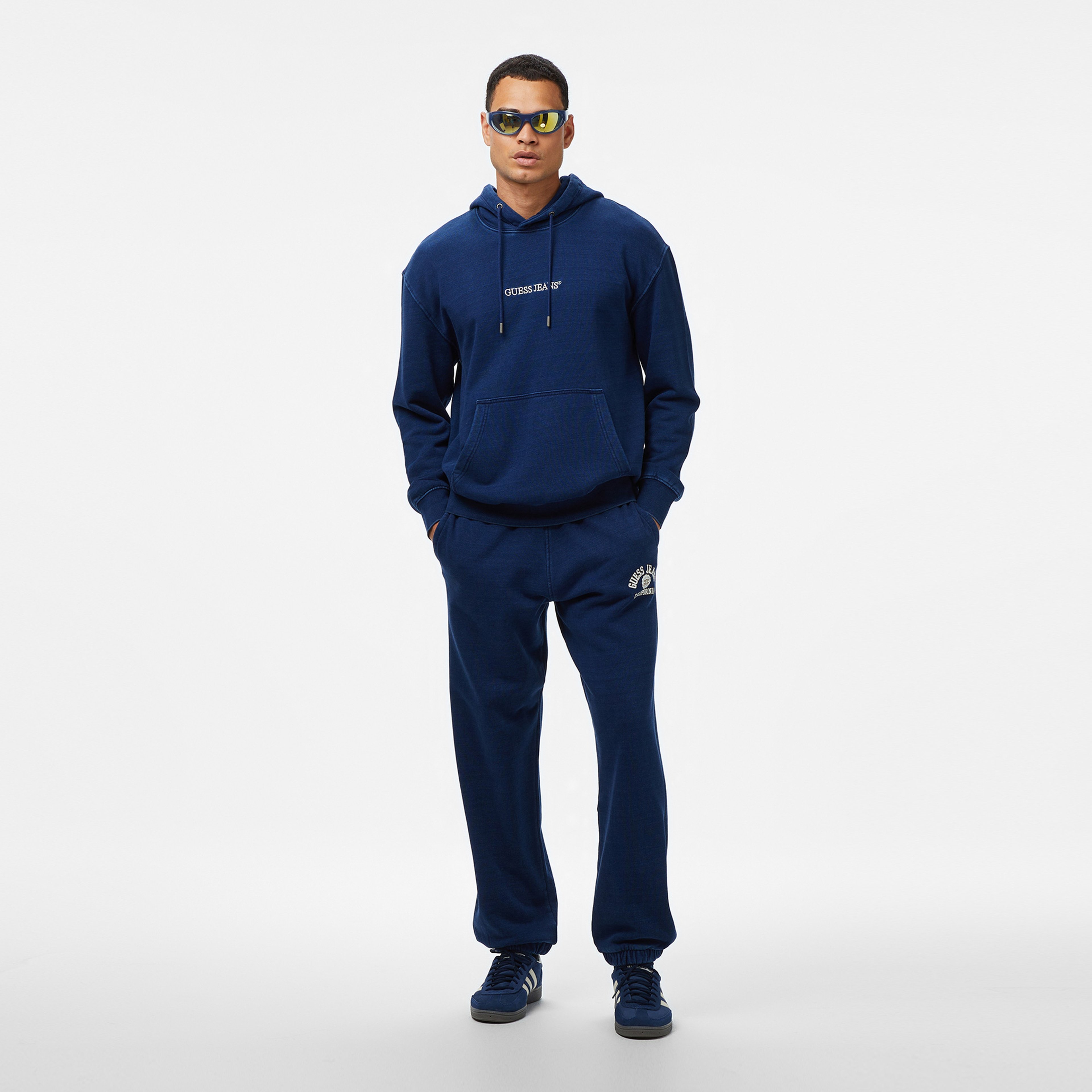 Guess Jeans Erkek Lacivert Sweatshirt