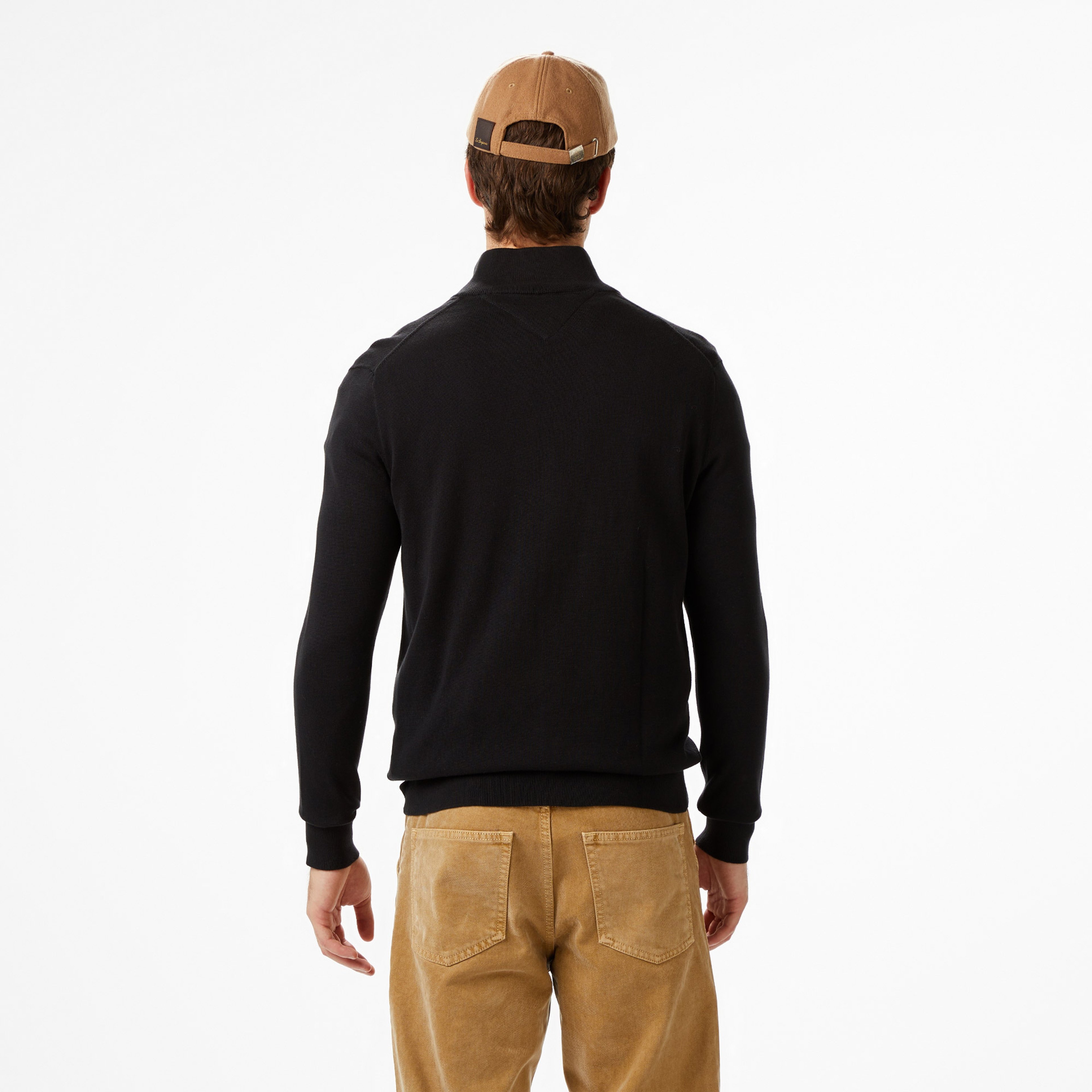 Tommy Hilfiger Essential Zip Erkek Siyah Triko