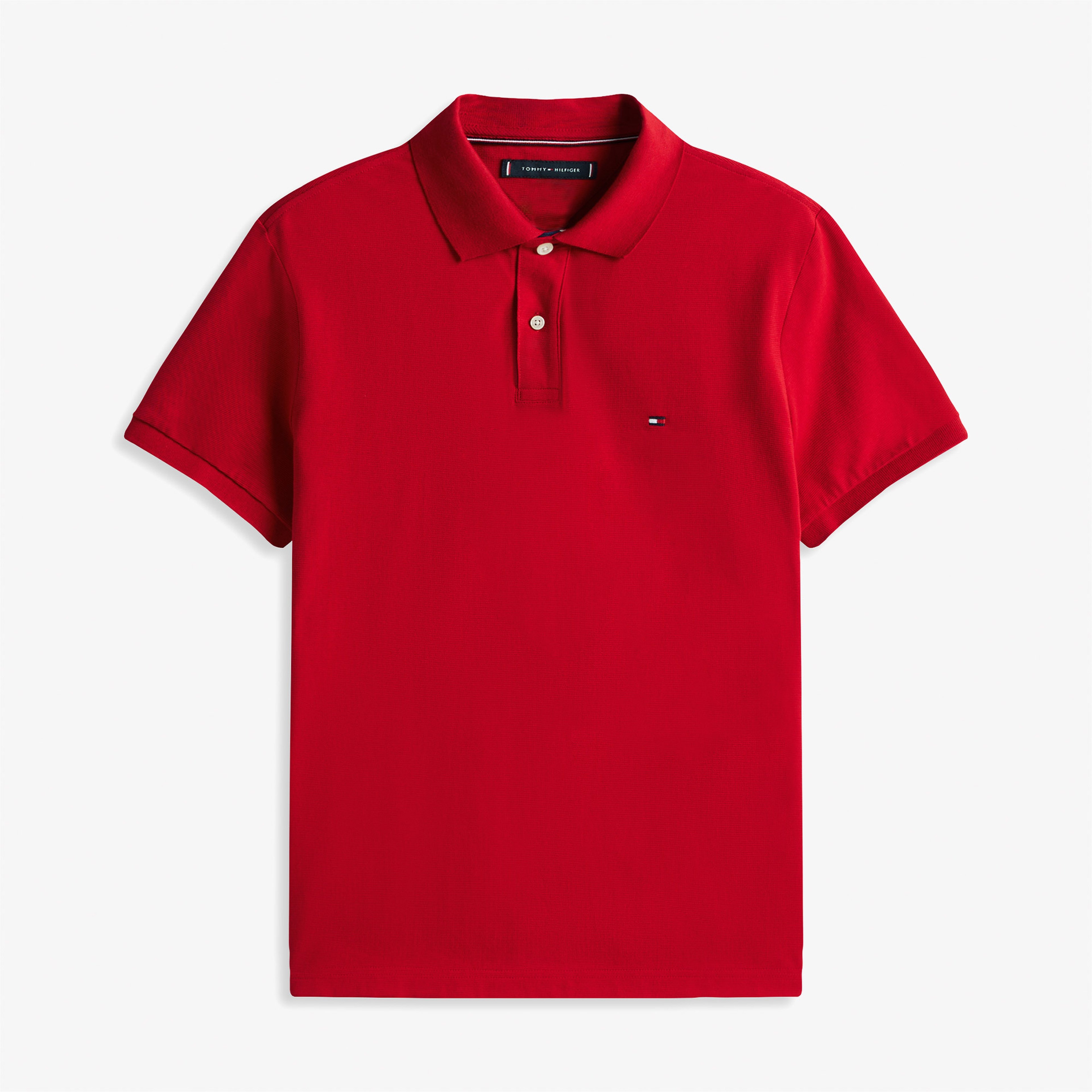 Tommy Hilfiger Contrast Collar Erkek Kırmızı Polo