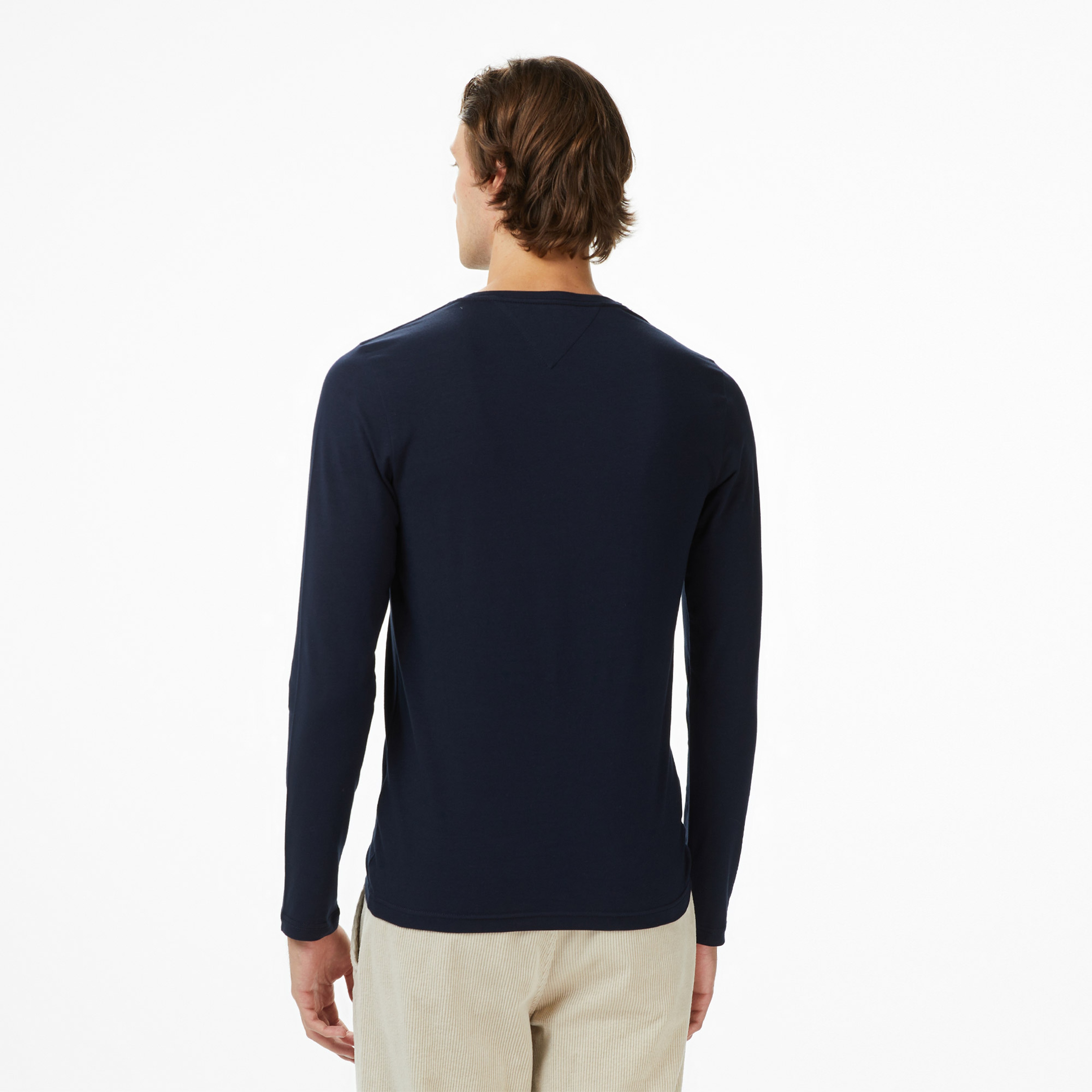 Tommy Hilfiger Stretch Slim Fit Erkek Lacivert Sweatshirt