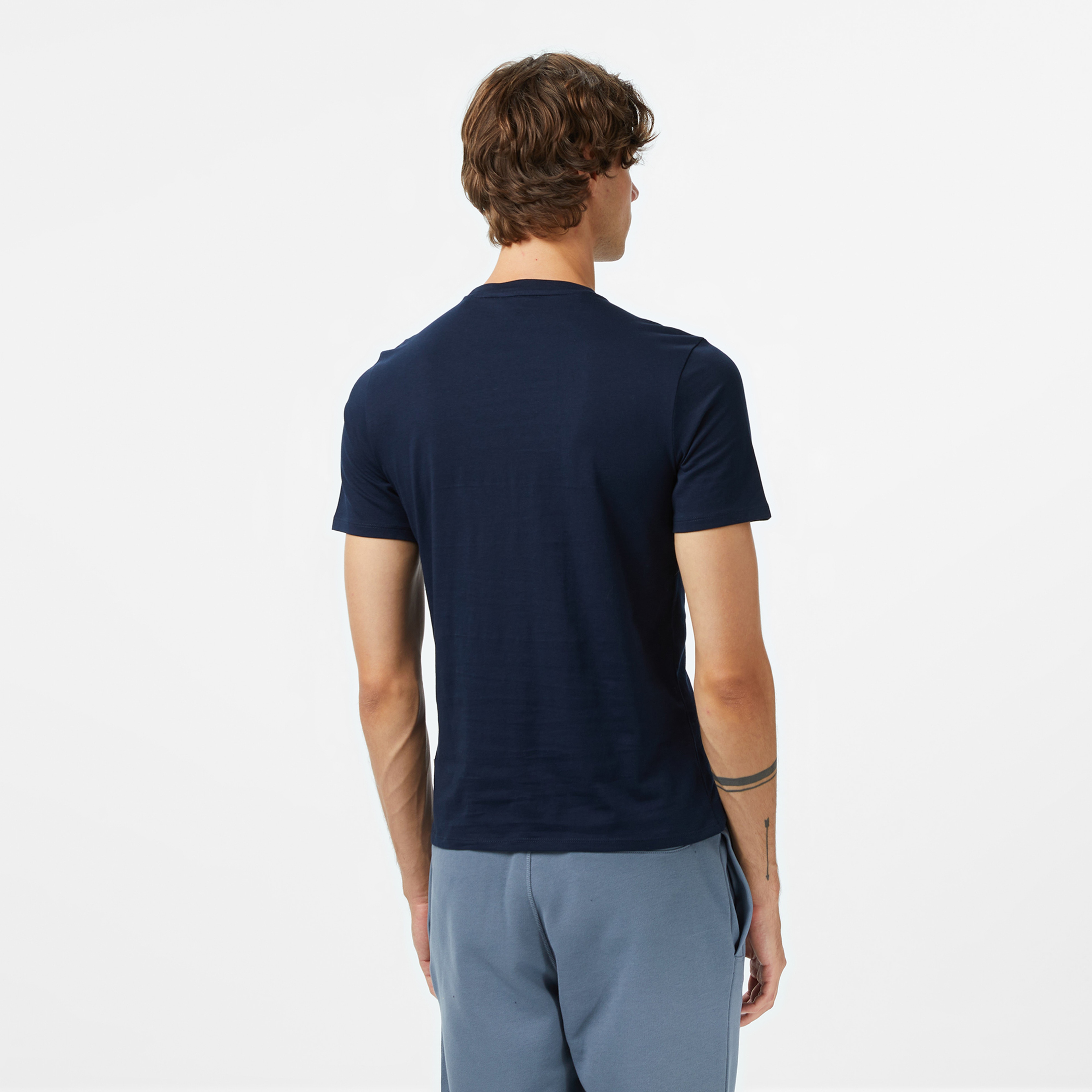 Guess Jeans Slim Fit Erkek Lacivert T-Shirt