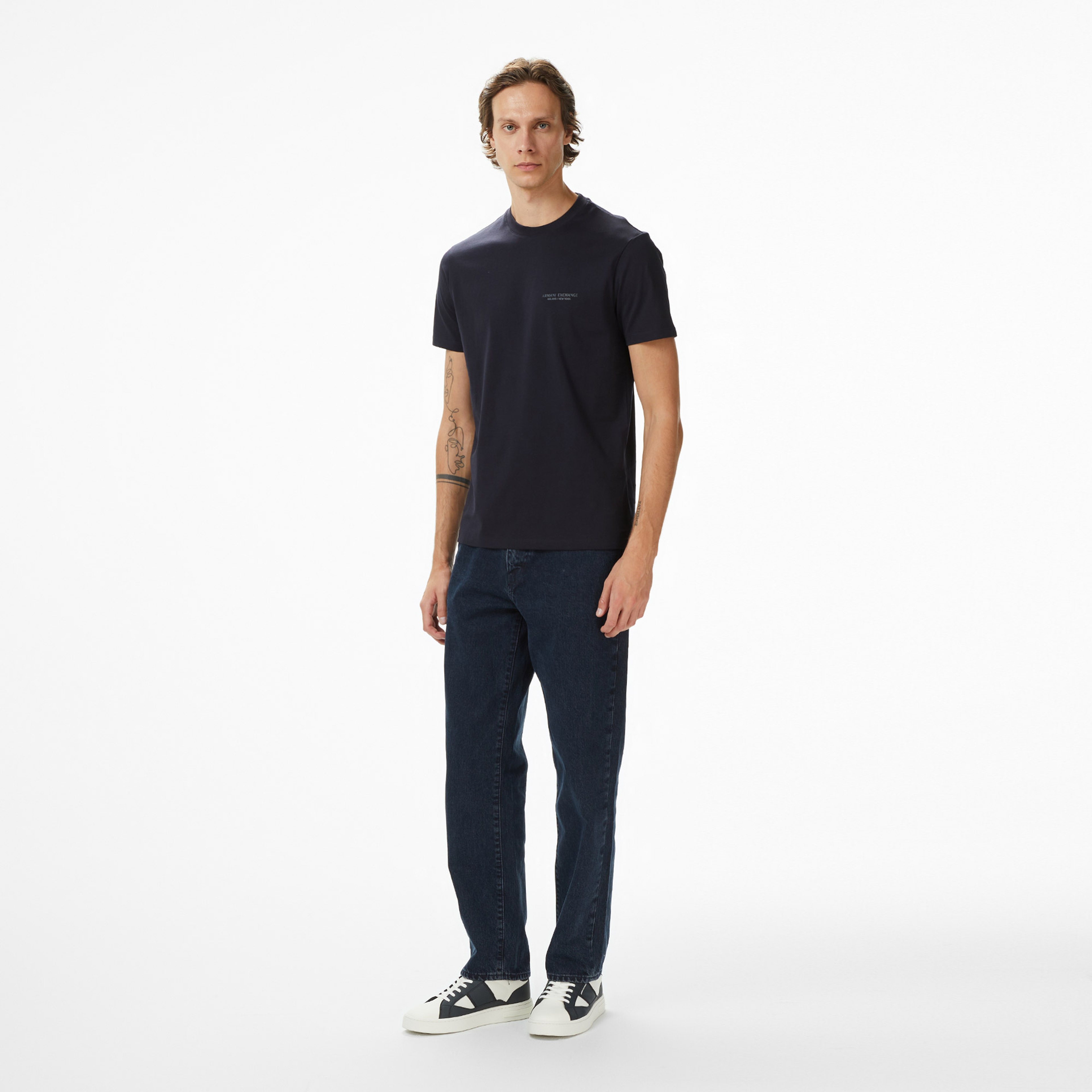 Armani Exchange Erkek Lacivert T-Shirt