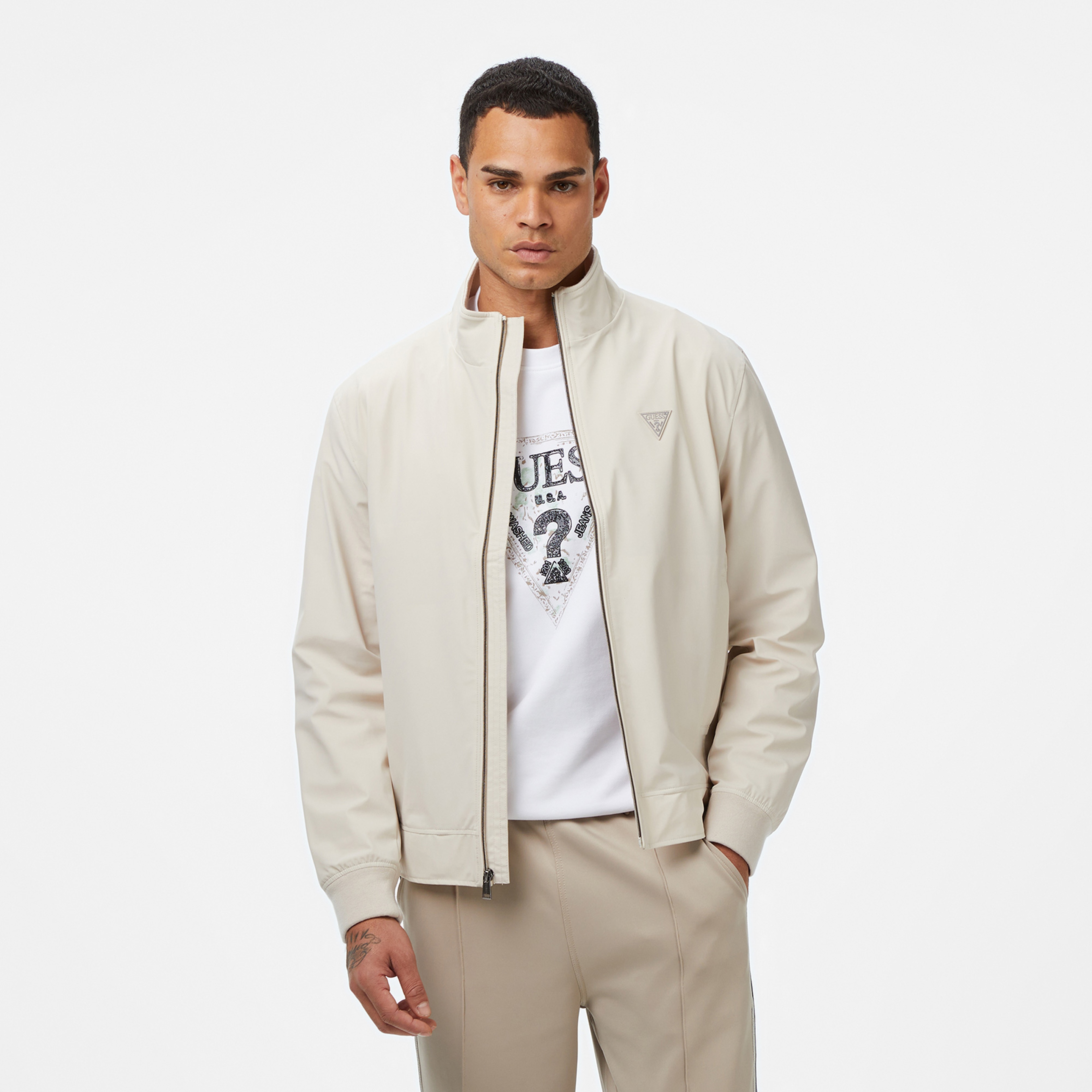 Guess Tecnical Erkek Krem CeketMM4YL13WEZ70| Occasion