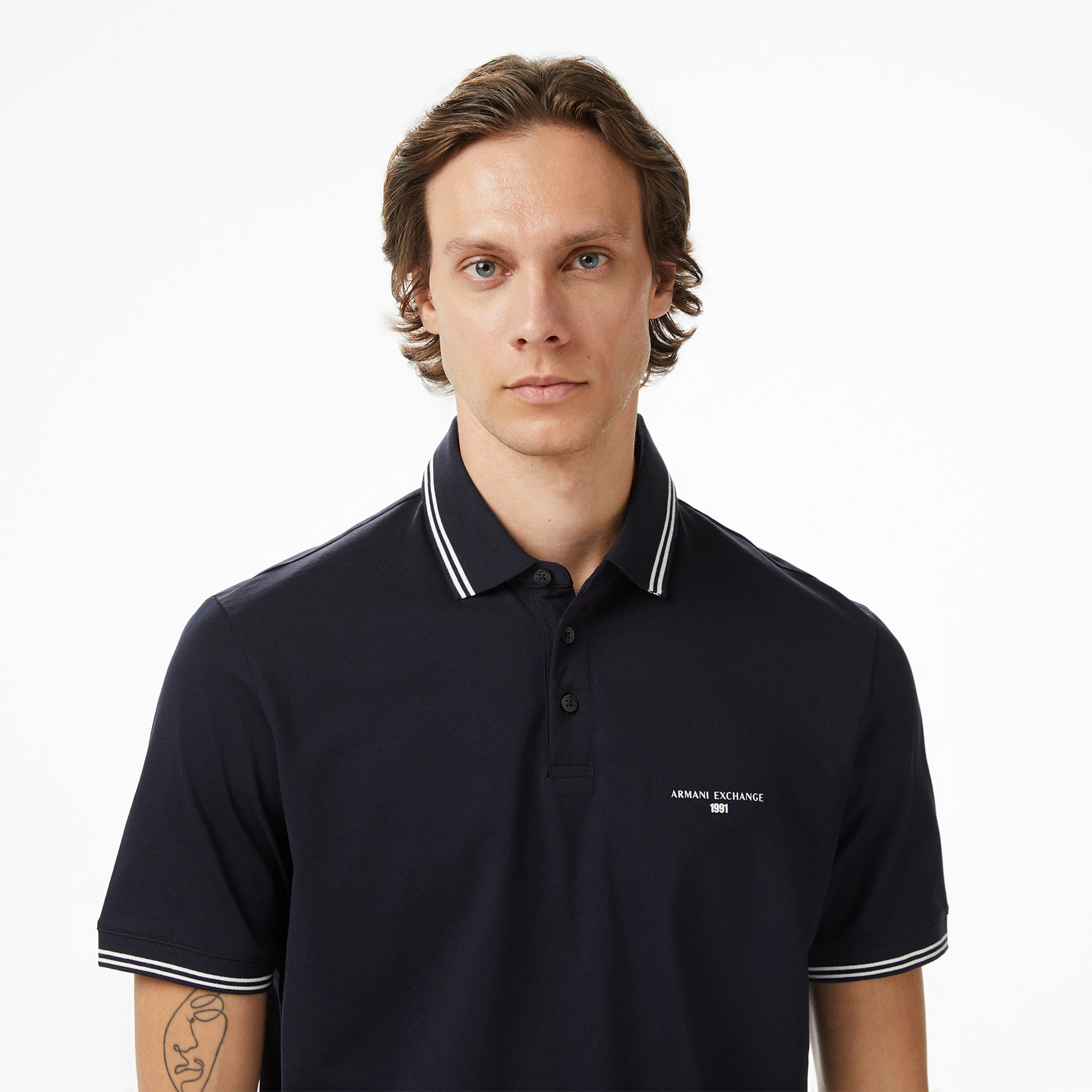 Armani Exchange Erkek Lacivert Polo