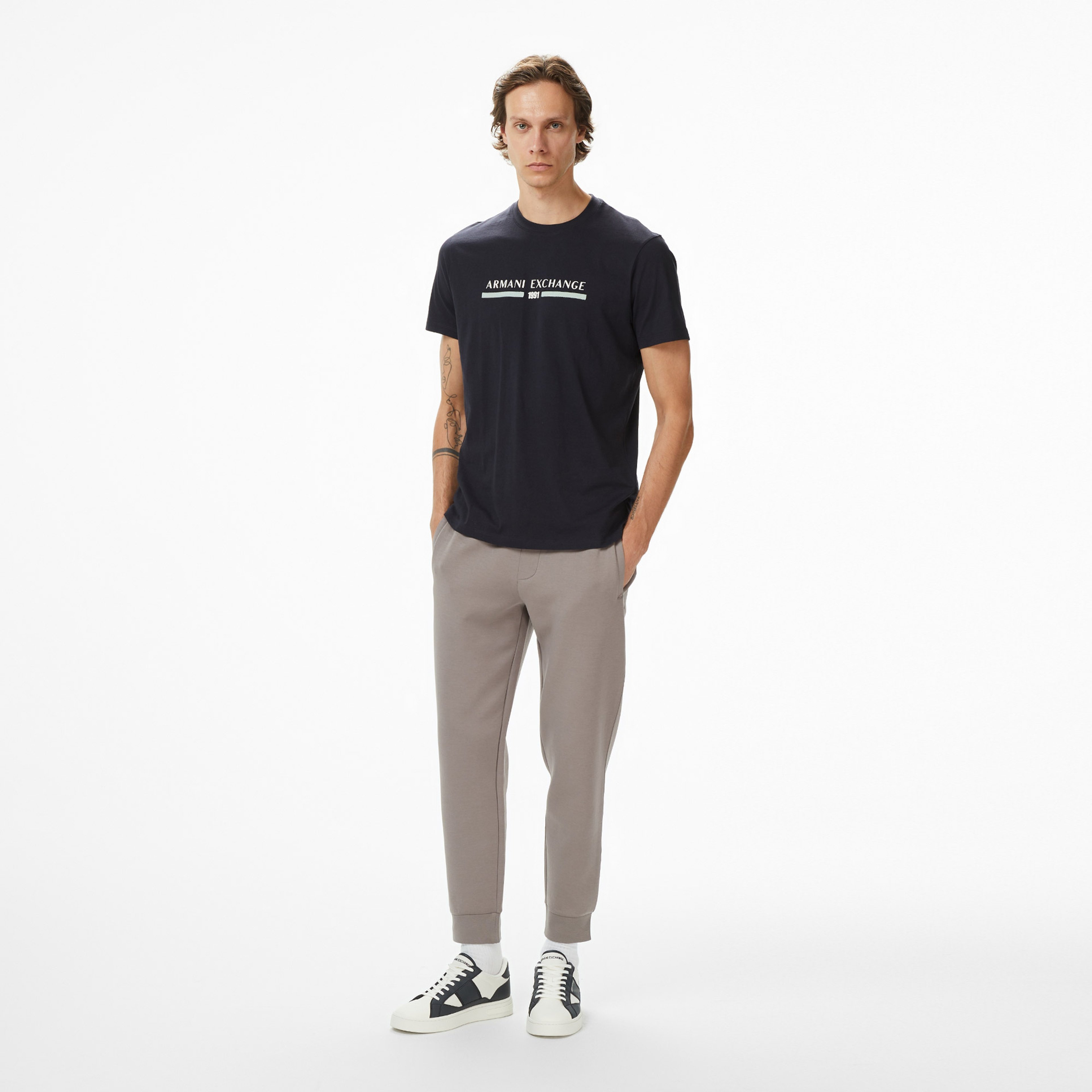 Armani Exchange Erkek Lacivert T-Shirt