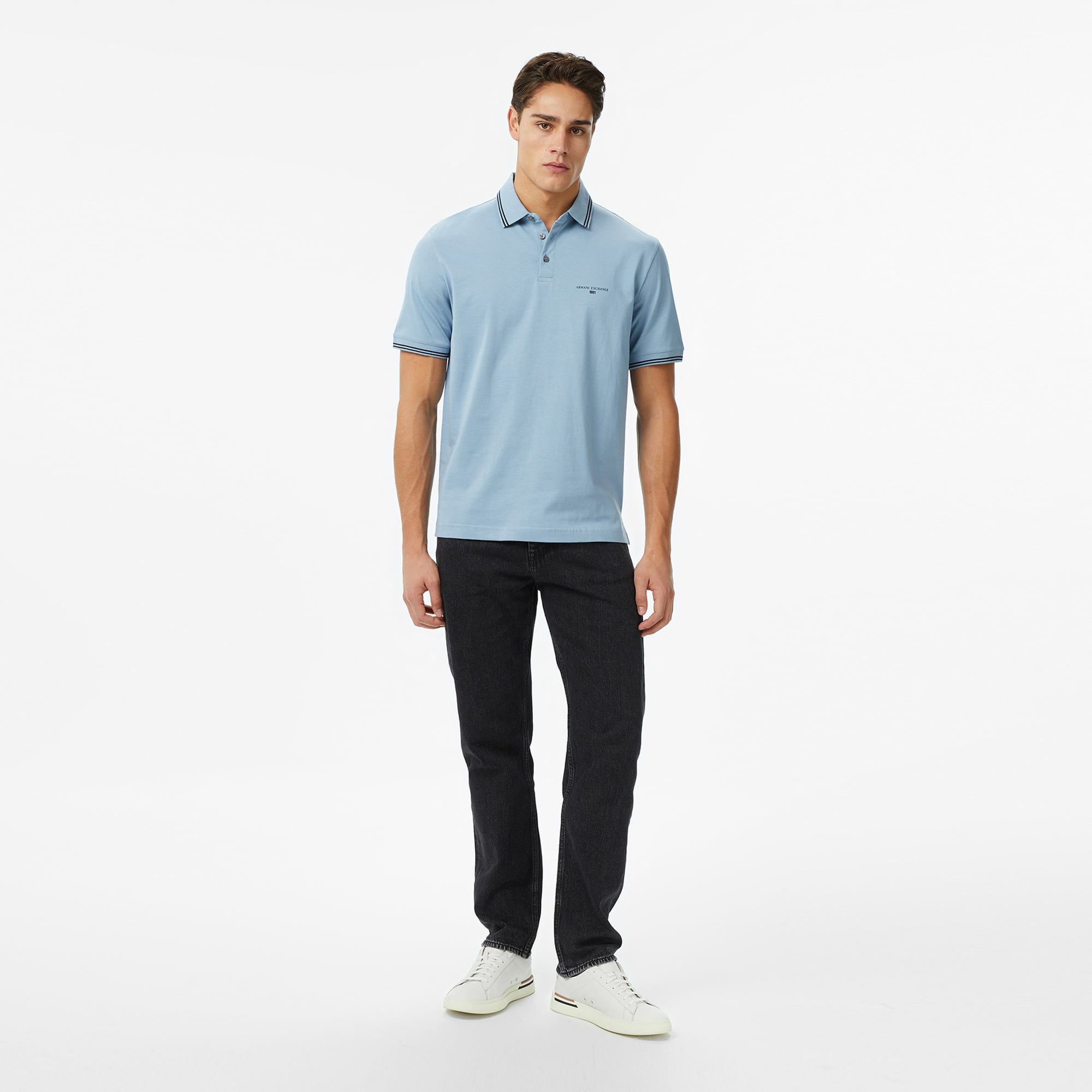 Armani Exchange Erkek Denim Polo
