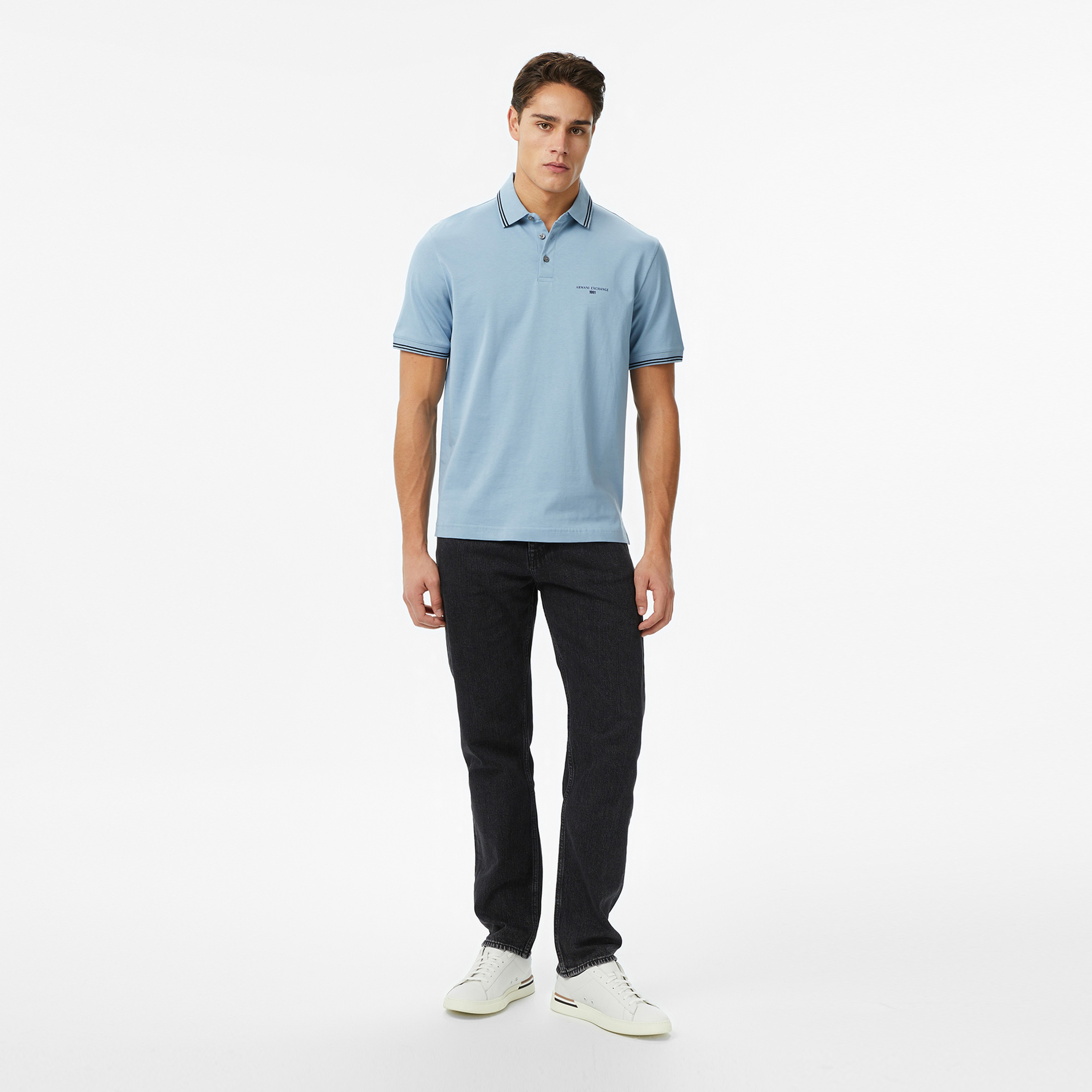 Armani Exchange Erkek Denim Polo