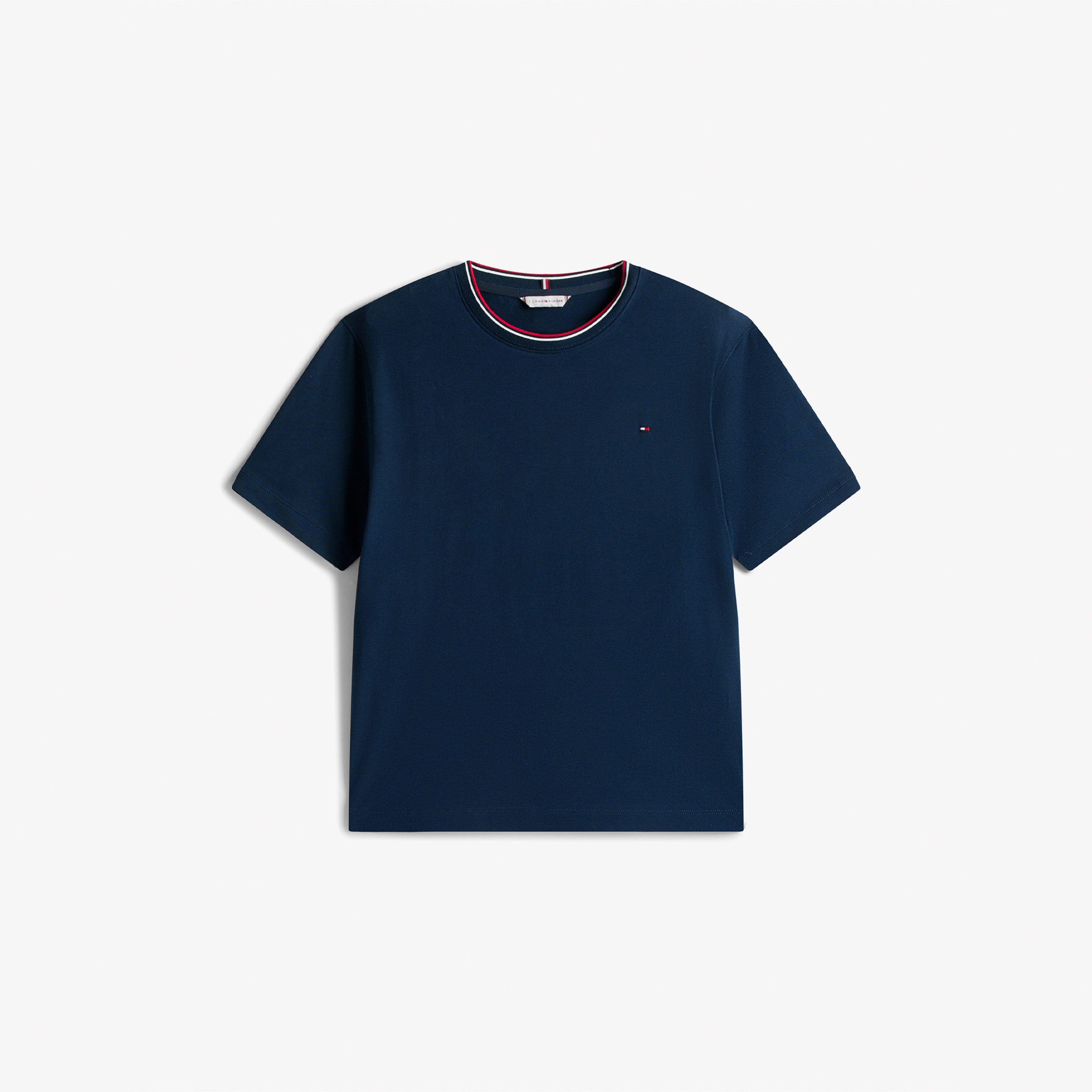 Tommy Hilfiger Pique Kadın Mavi T-Shirt