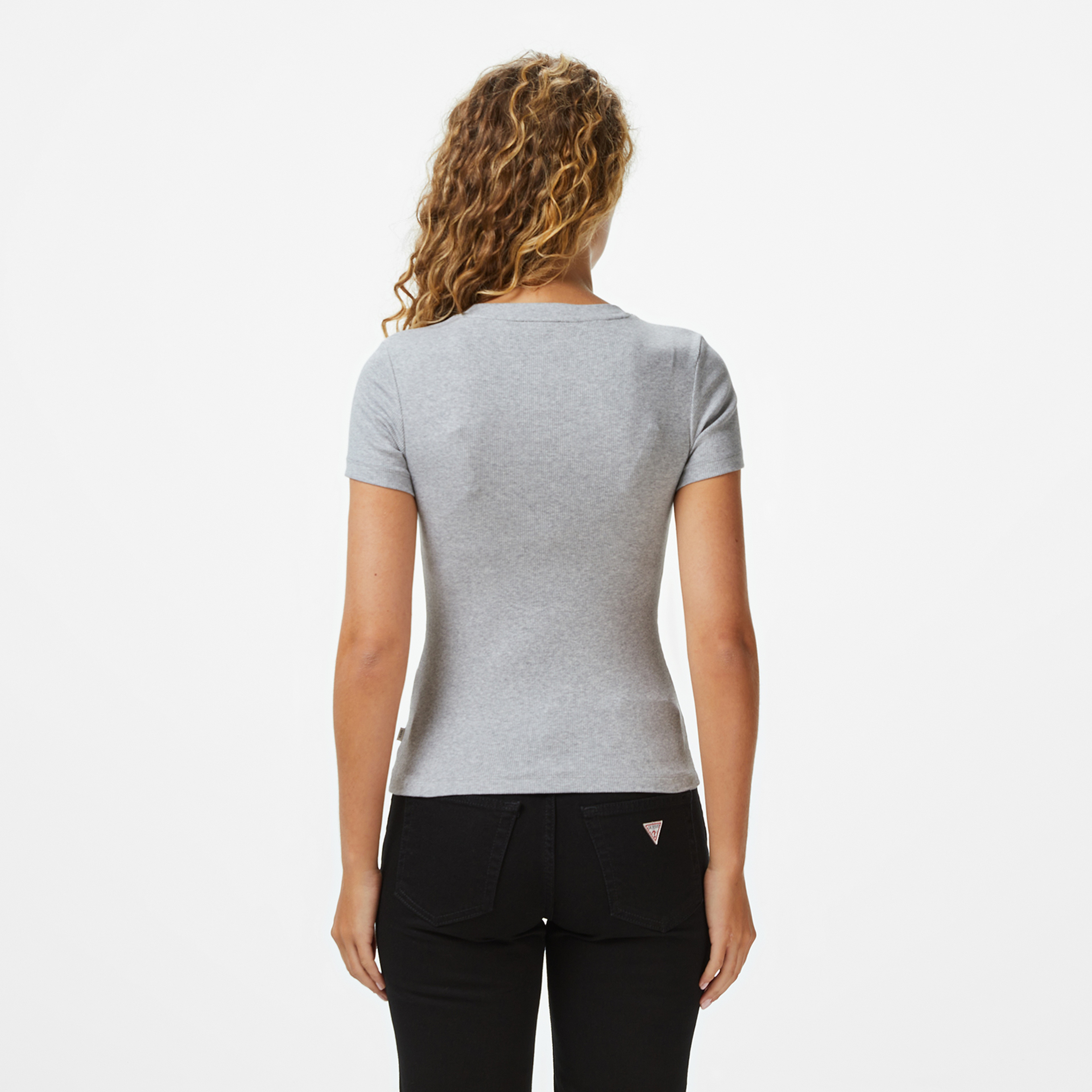 Guess Jeans Kadın Gri T-Shirt
