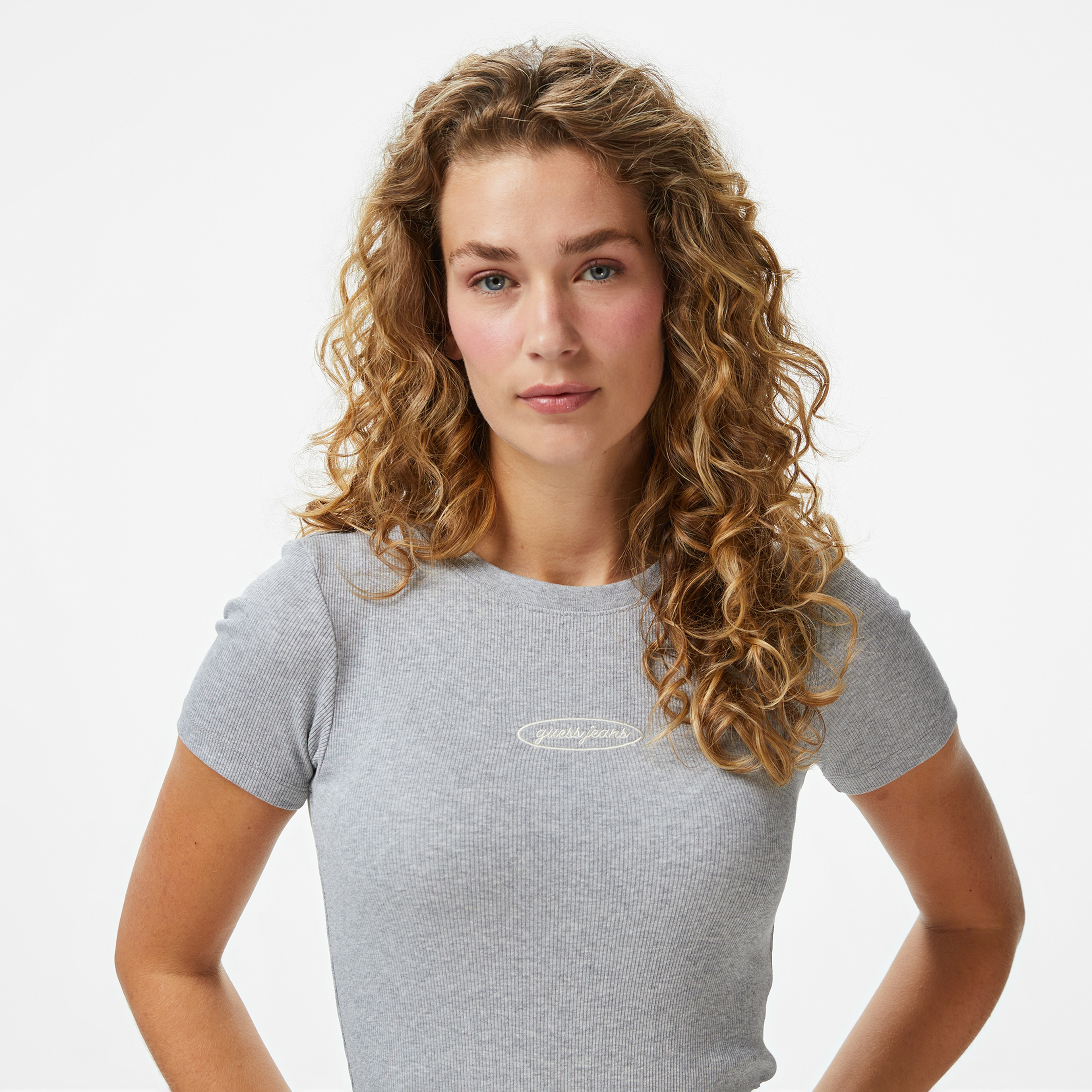 Guess Jeans Kadın Gri T-Shirt