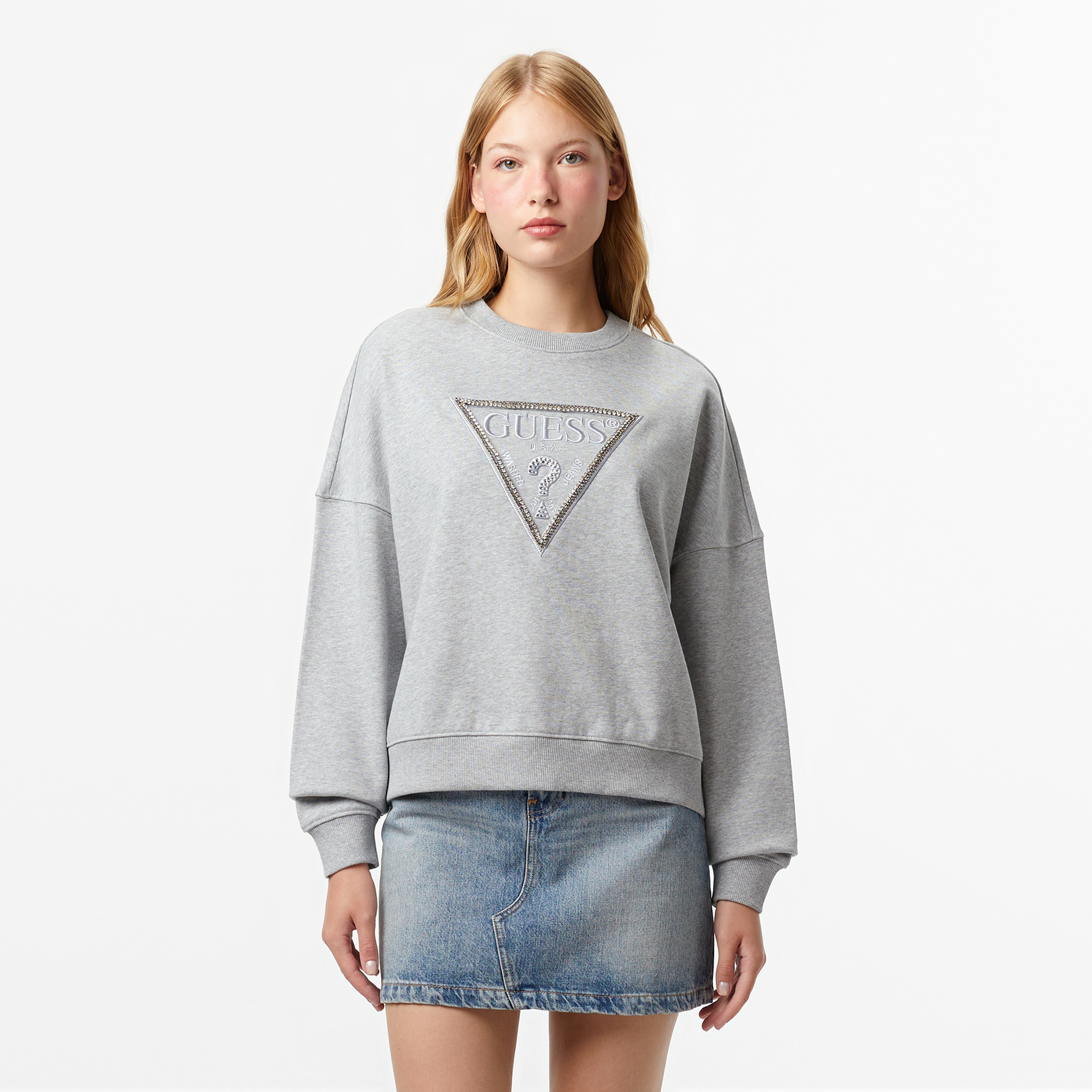 Guess Rachele Kadın Gri Sweatshirt