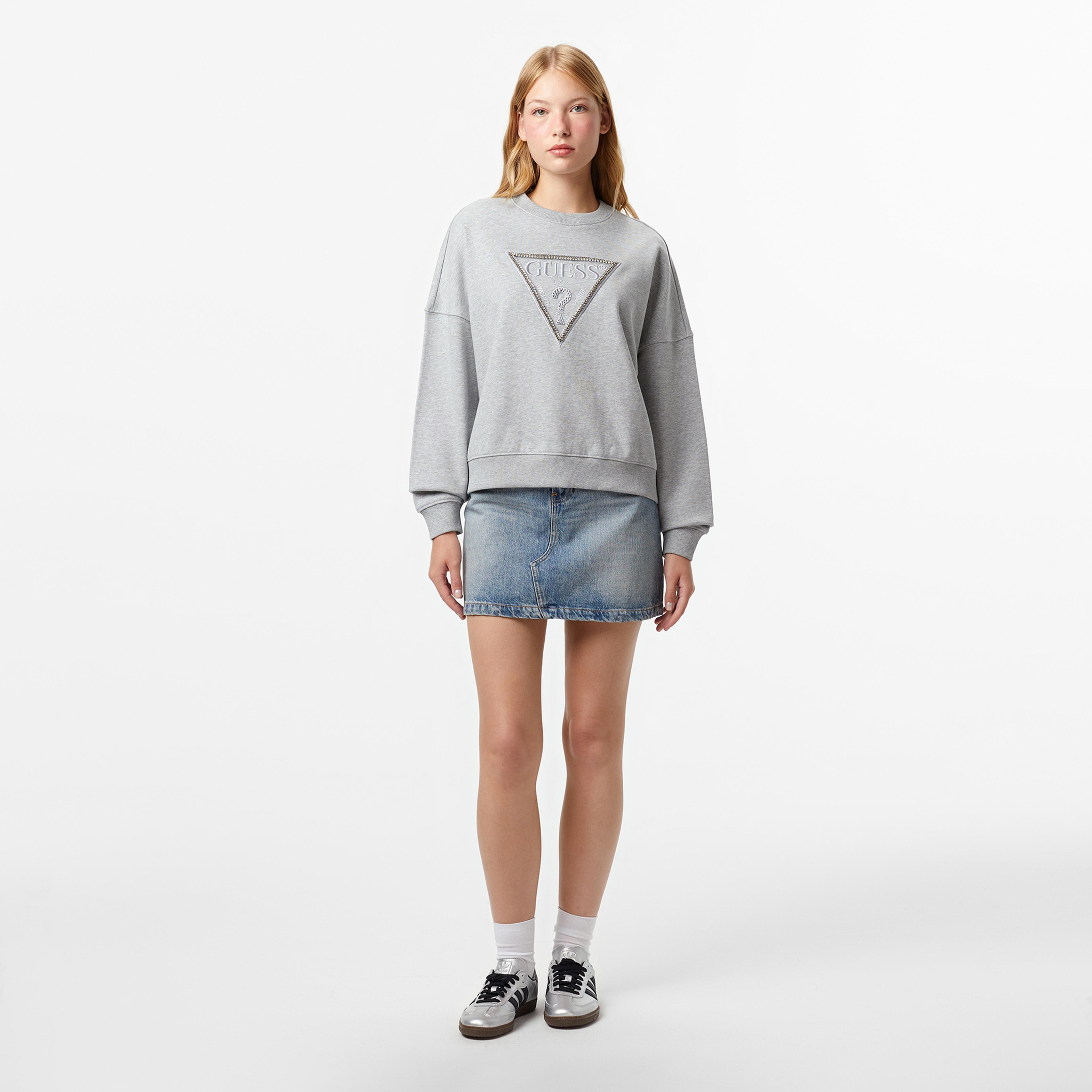 Guess Rachele Kadın Gri Sweatshirt
