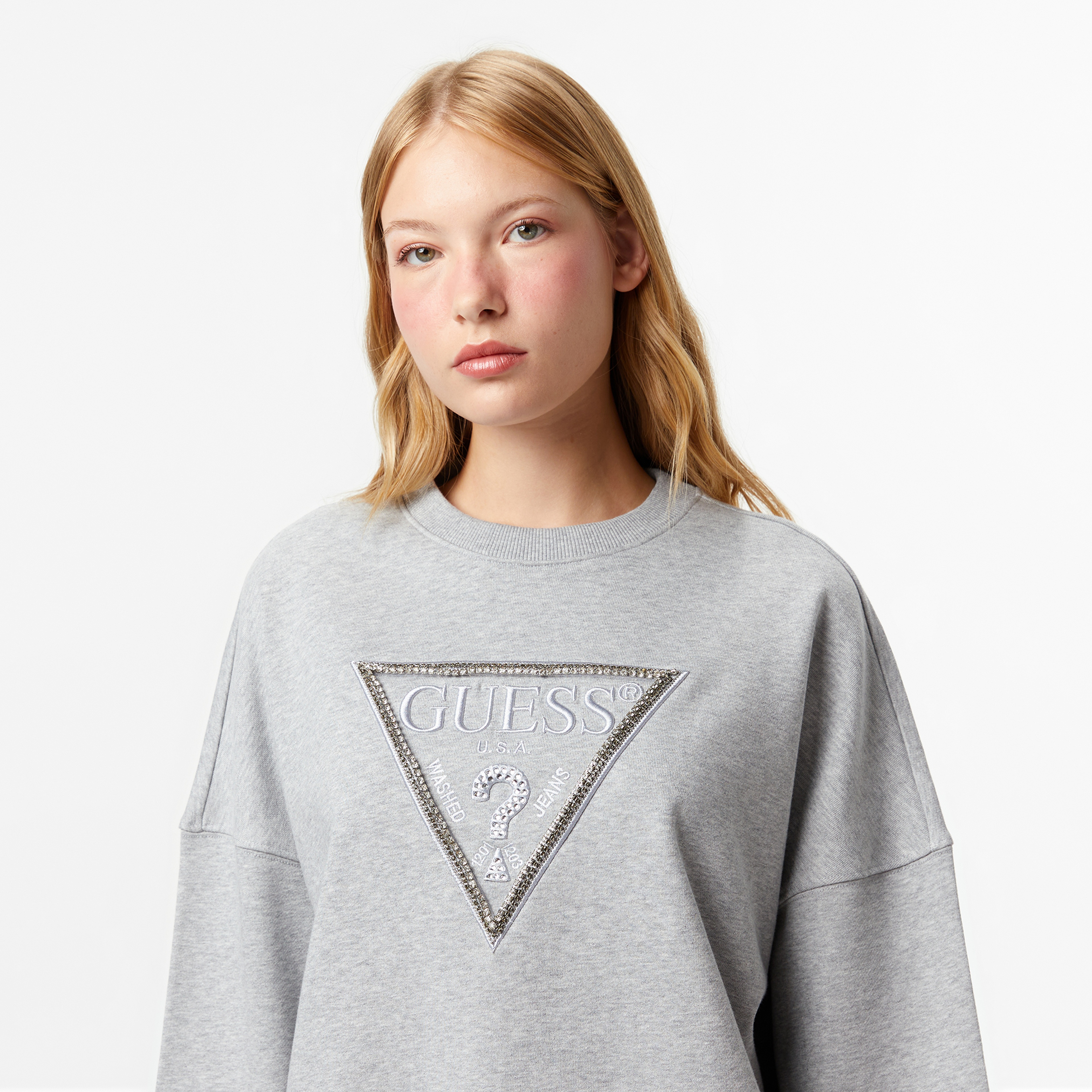 Guess Rachele Kadın Gri Sweatshirt