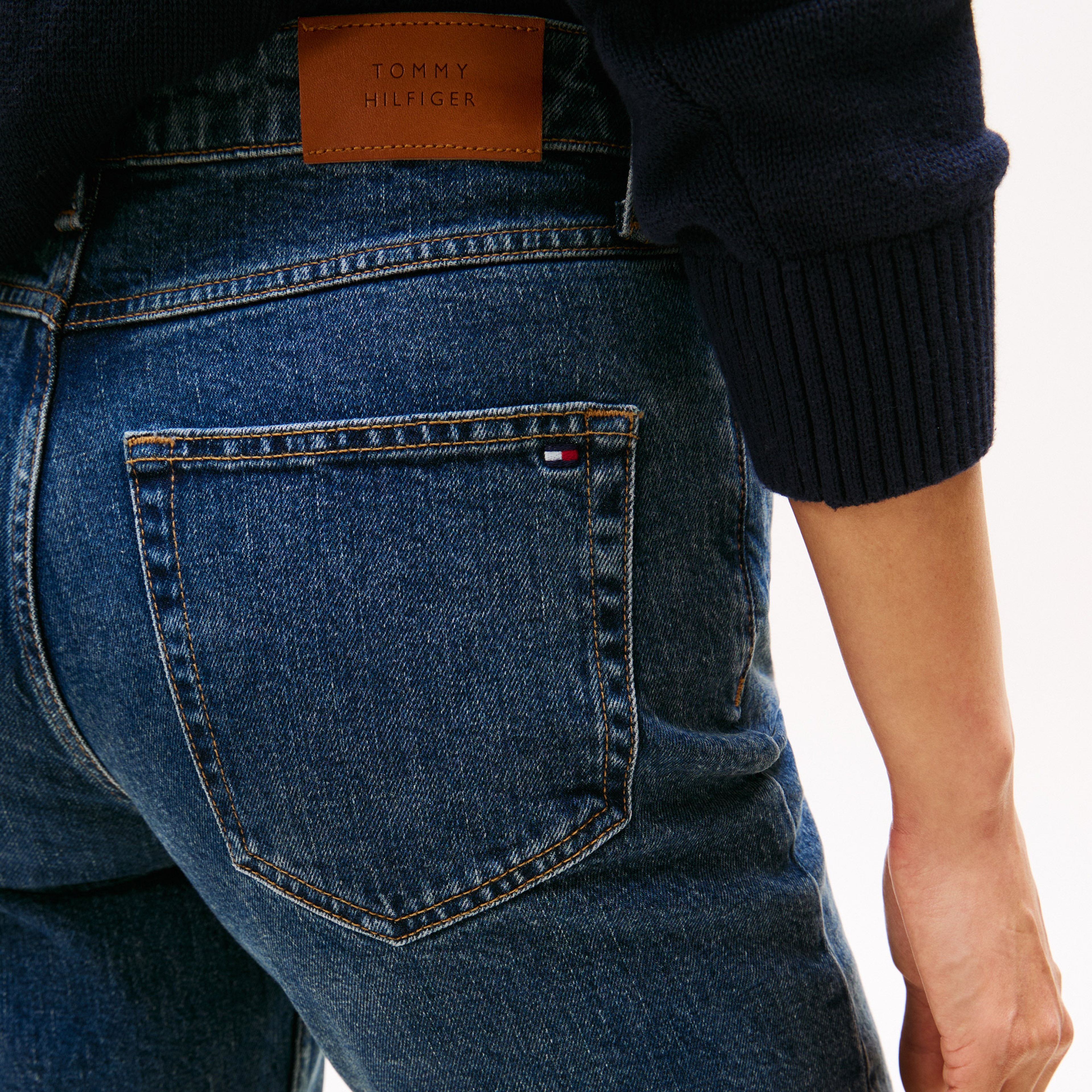 Tommy Hilfiger Denim Classic Straight Kadın Mavi Straight Jean