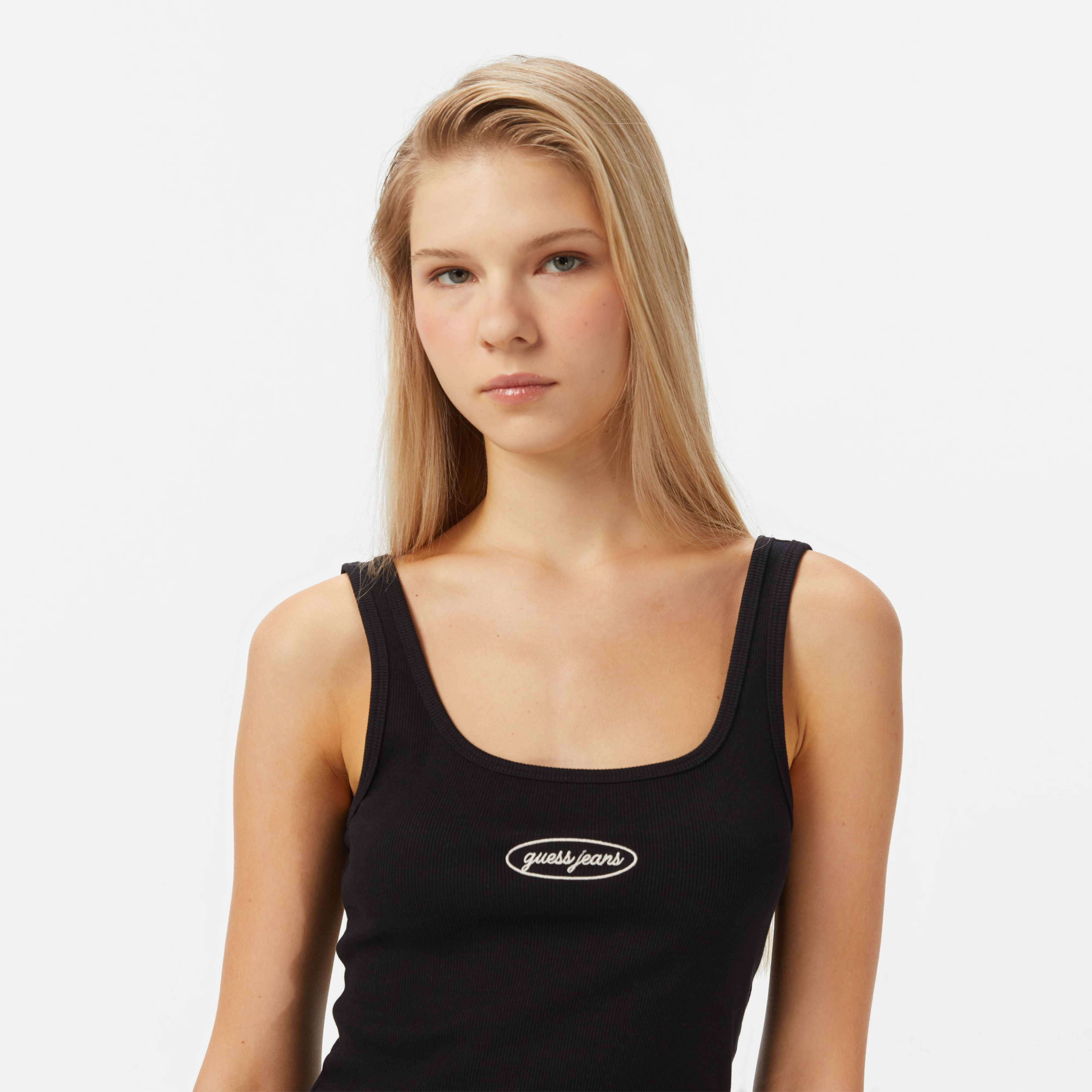 Guess Jeans Kadın Siyah T-Shirt