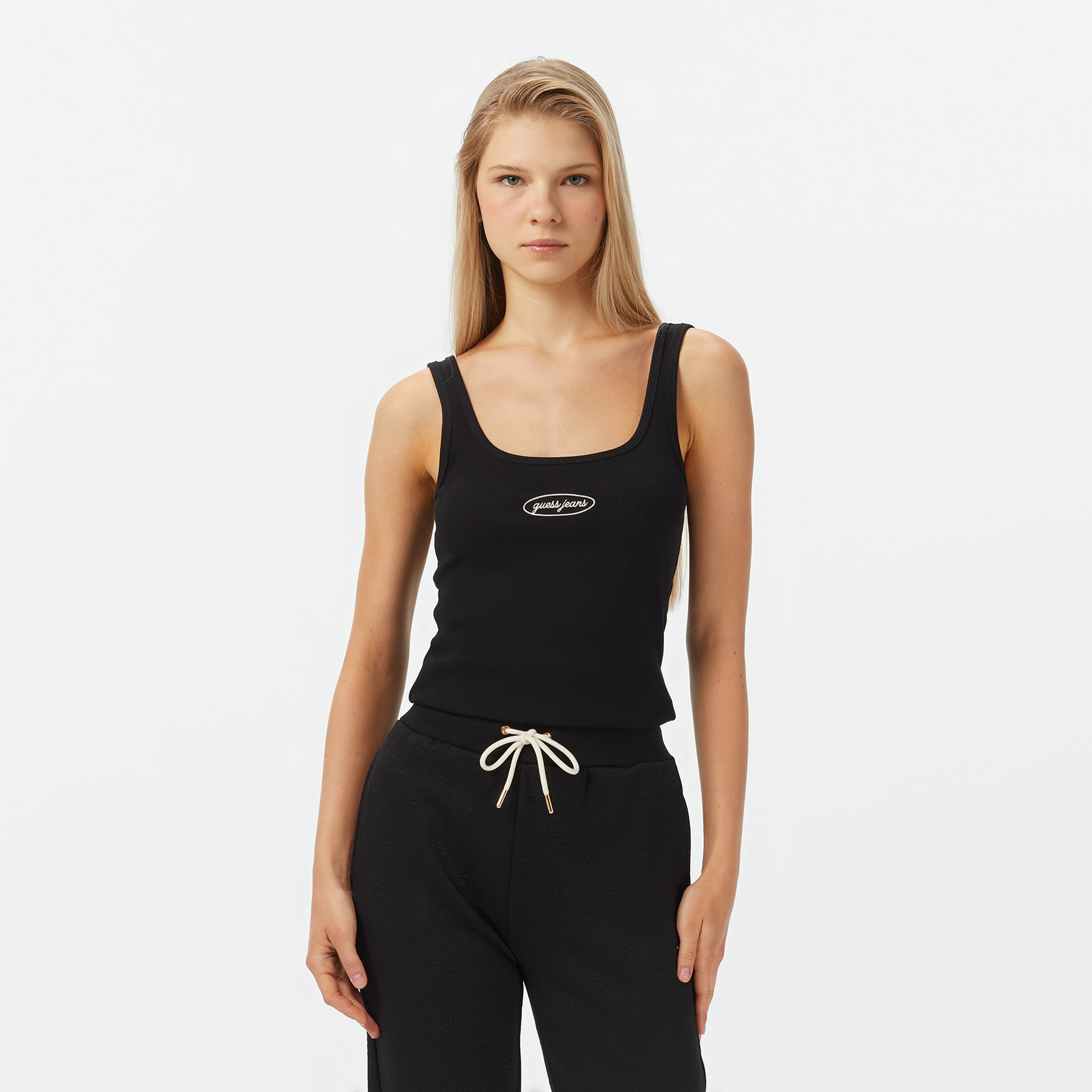 Guess Jeans Kadın Siyah T-Shirt