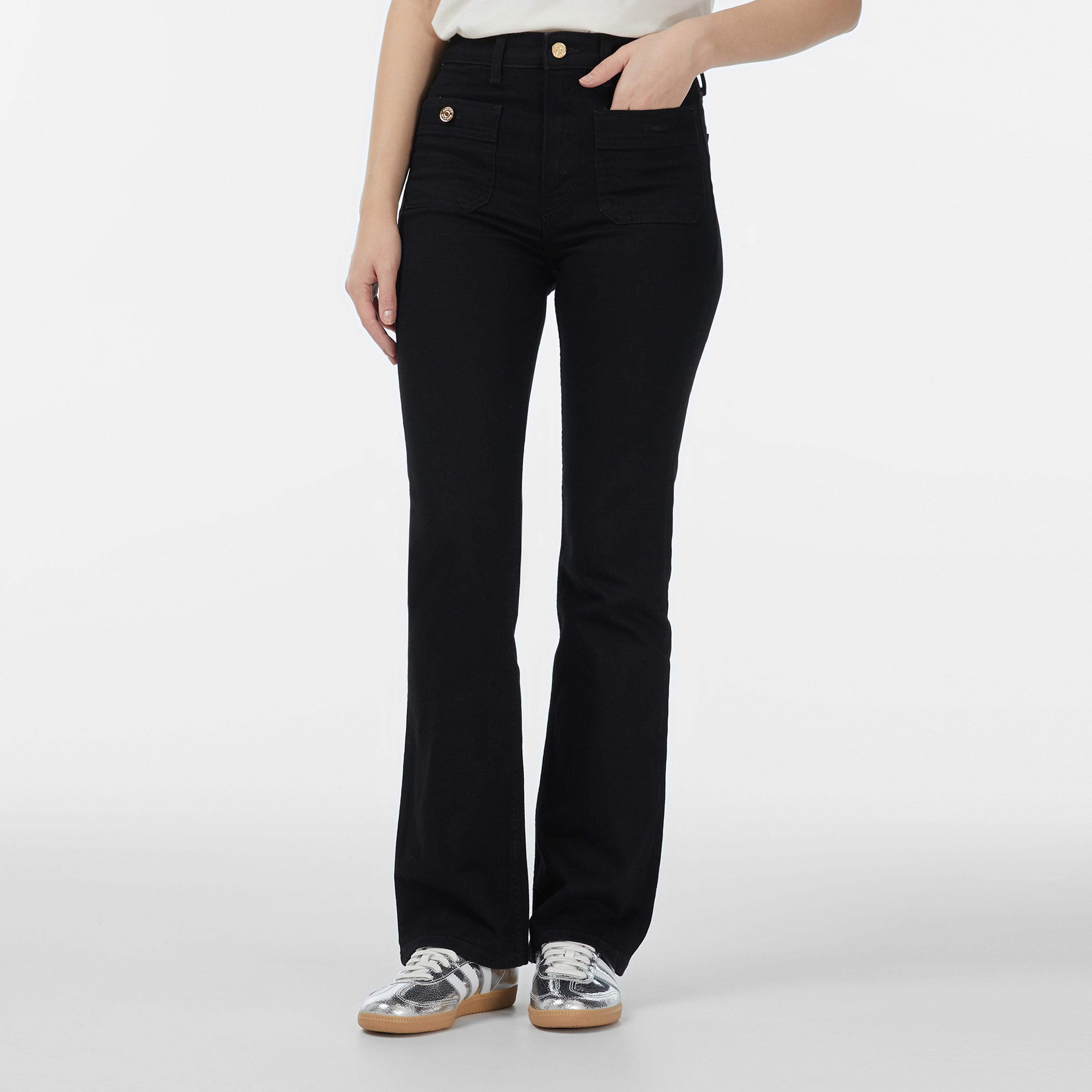 Tommy Hilfiger Denim Black Kadın Mavi Bootcut Jean