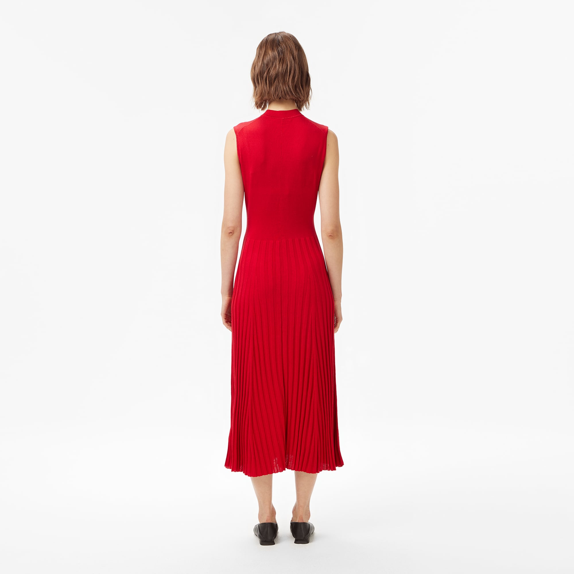 Tommy Hilfiger Lyocell Silk Mock Midi Kadın Kırmızı Elbise