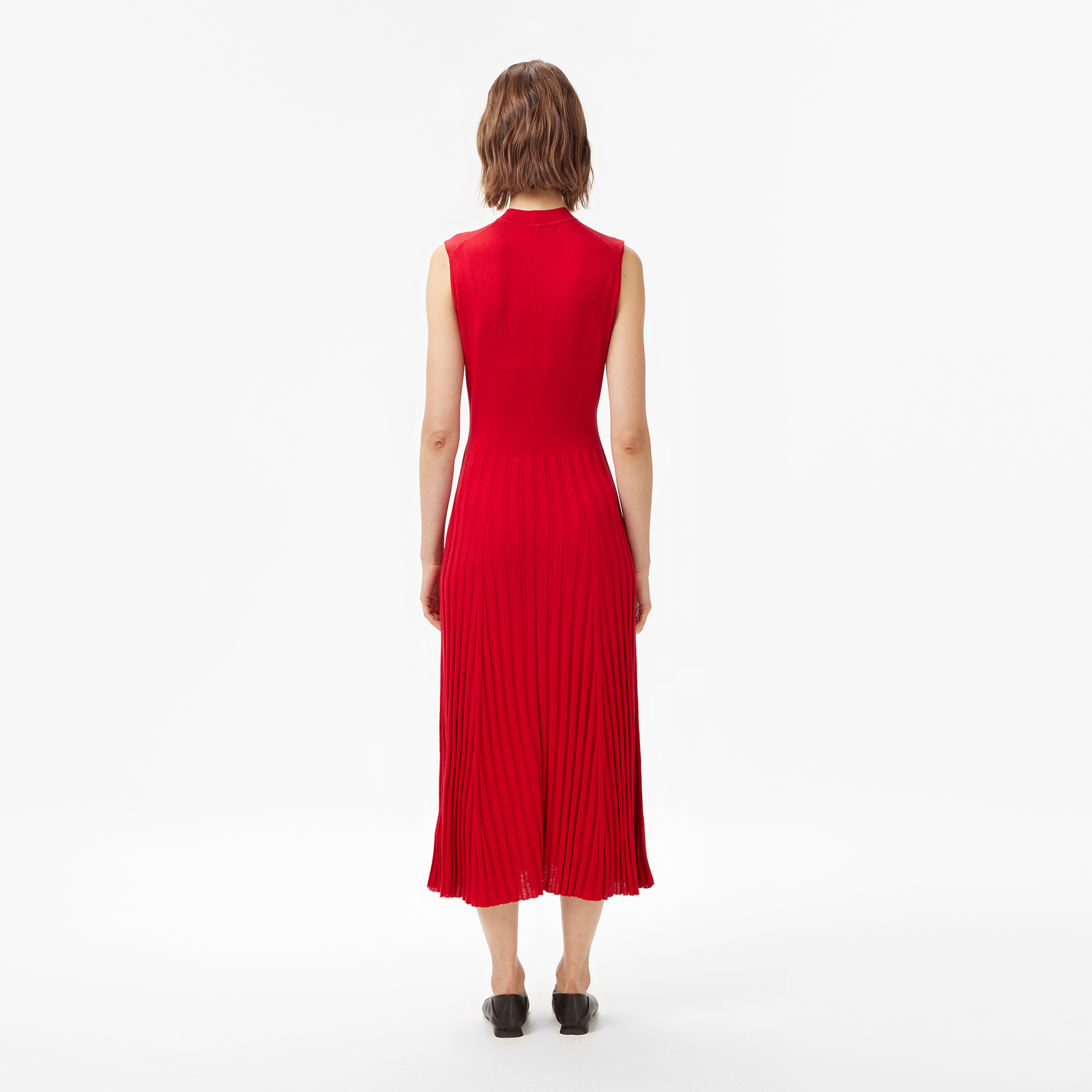 Tommy Hilfiger Lyocell Silk Mock Midi Kadın Kırmızı Elbise