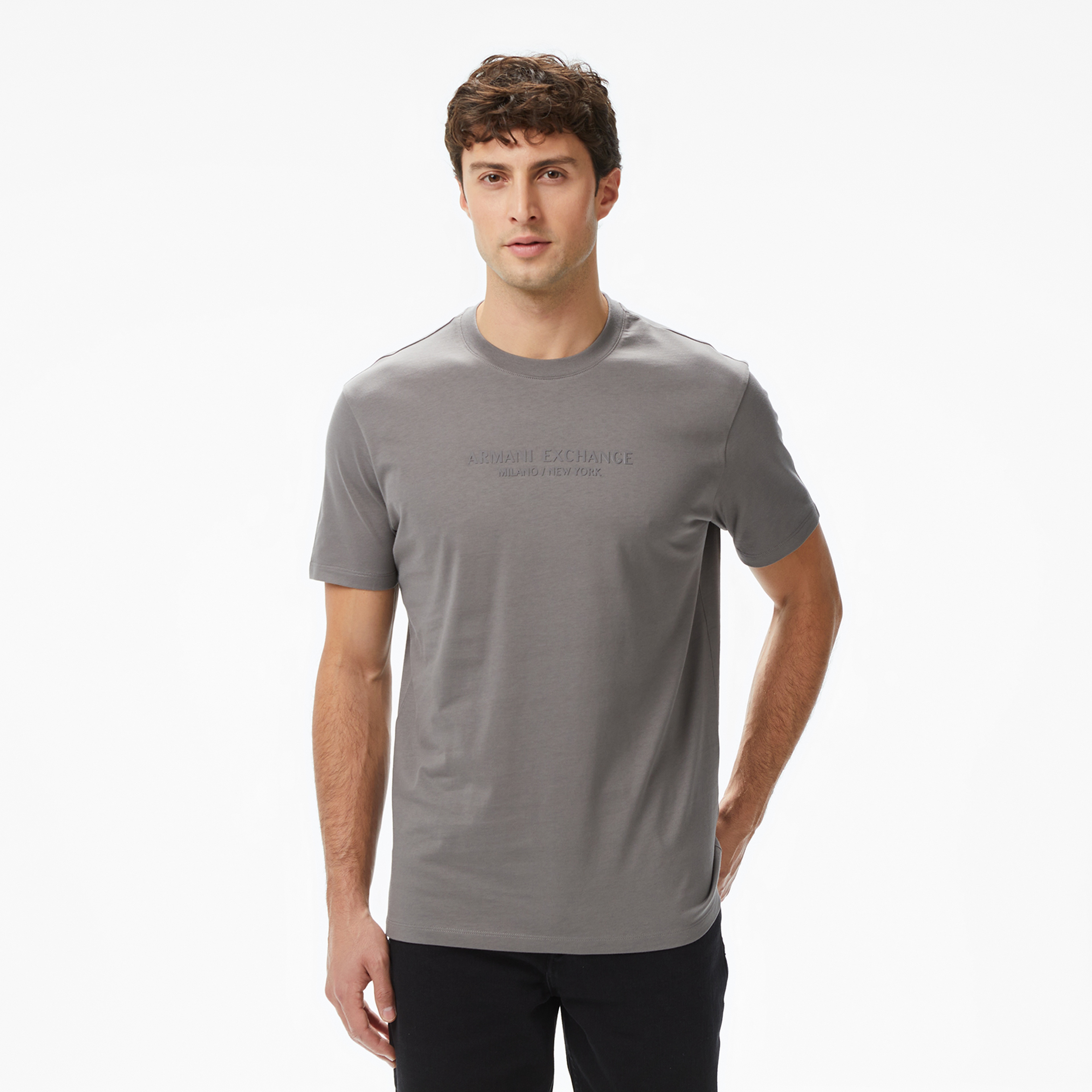 Armani Exchange Erkek Gri T-Shirt